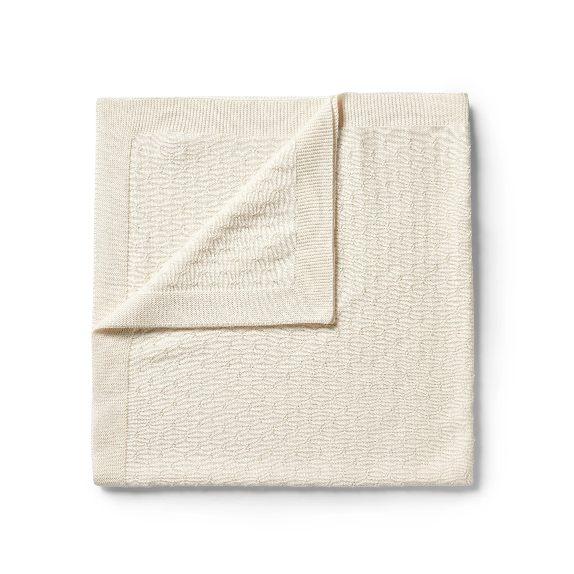 Knitted Ditsy Blanket - Gardenia - Image 2