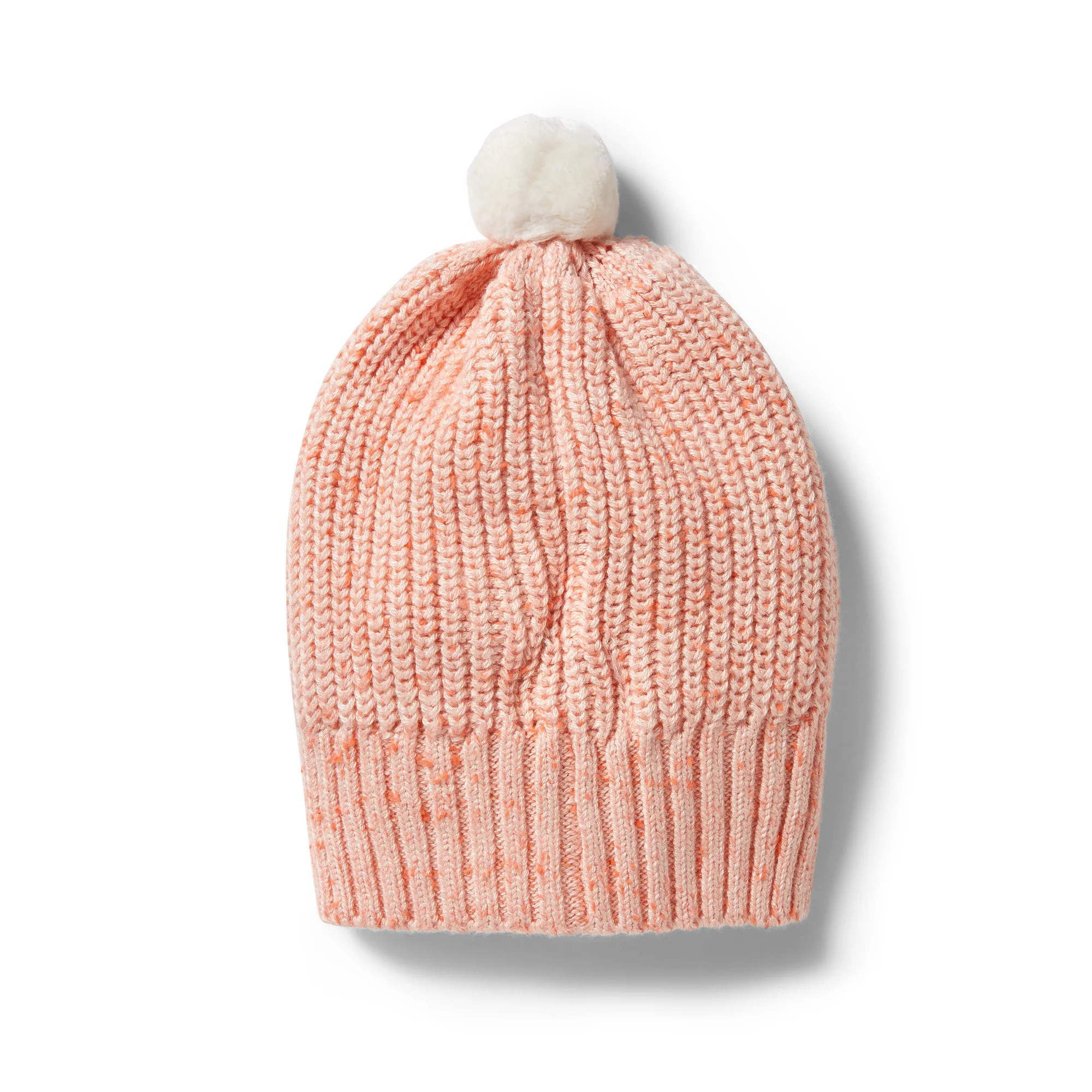 Knitted Rib Hat - Silver Peony Fleck - Image 2