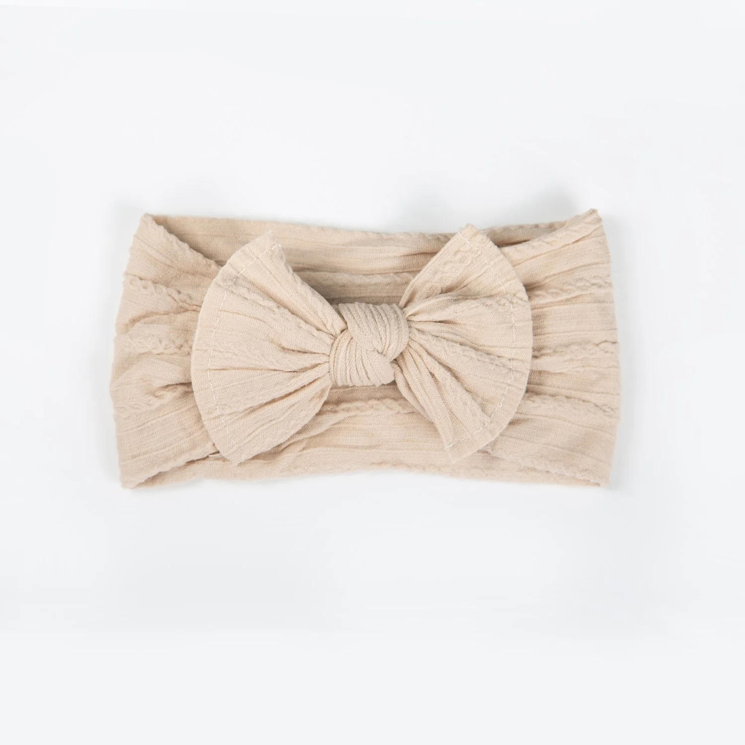 Ayla Wide Bow Headband - Champagne - Image 2