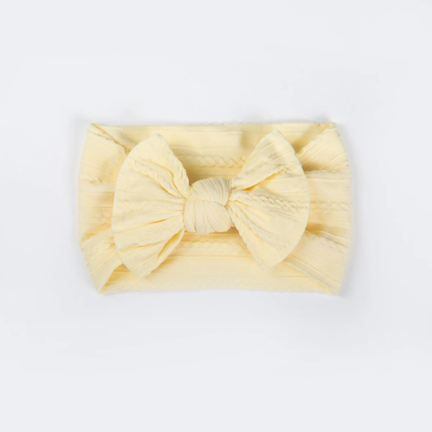 Ayla Wide Bow Headband - Lemon - Image 2