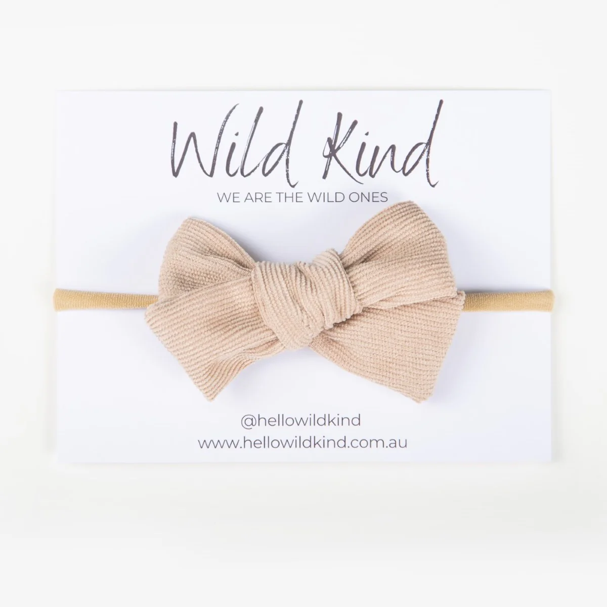 Florence Cord Bow Headband - Oatmeal