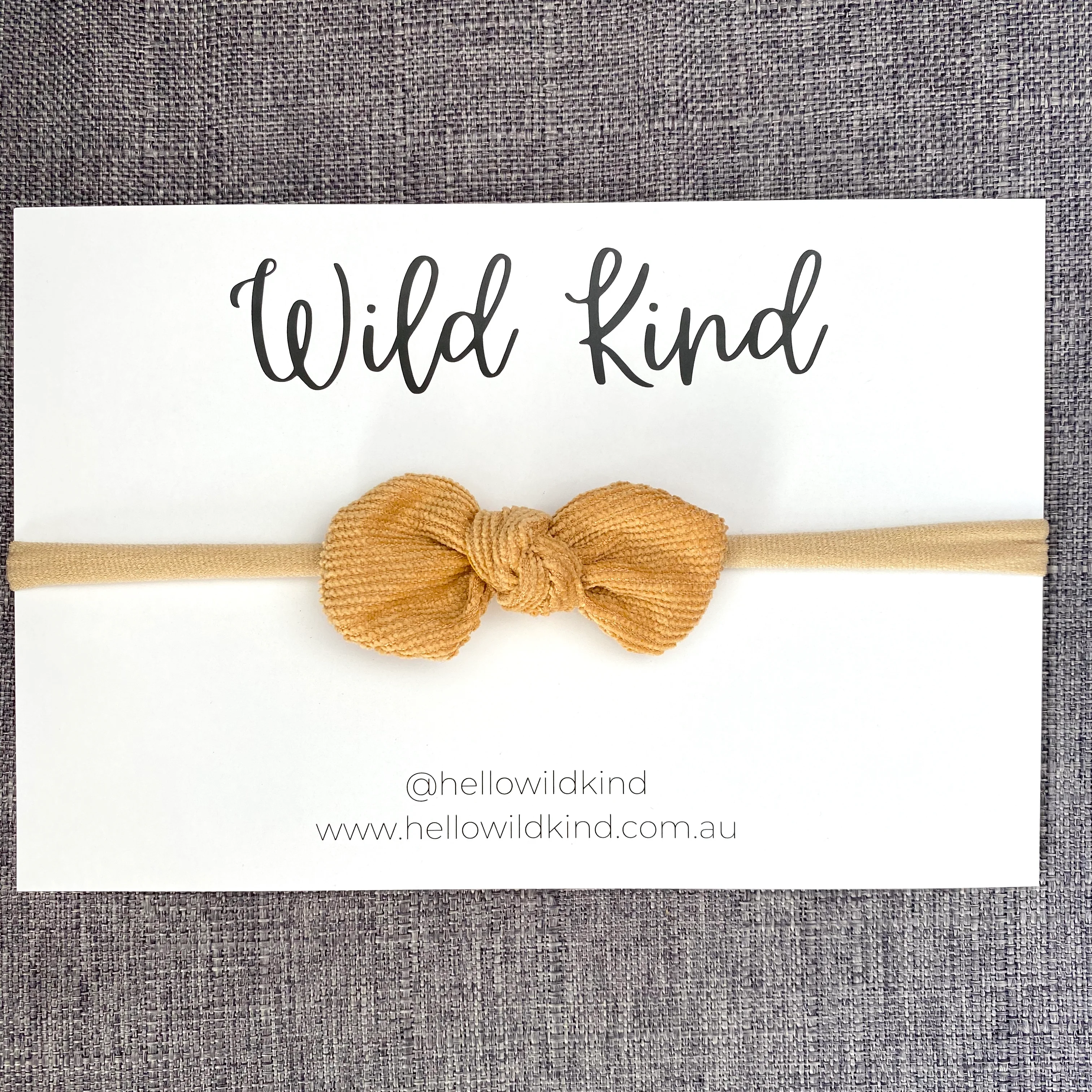 Ida Small Cord Bow - Mustard