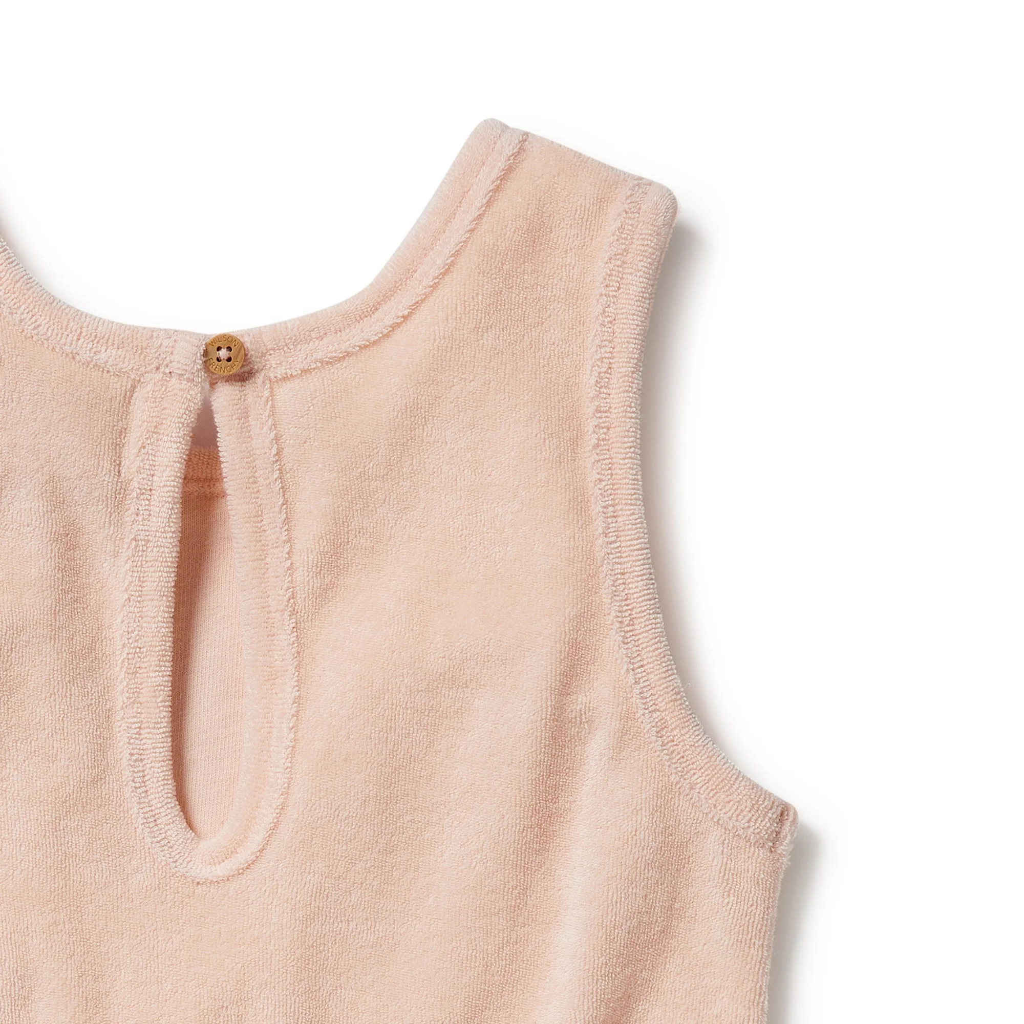 Antique Pink Organic Terry Playsuit - Image 2