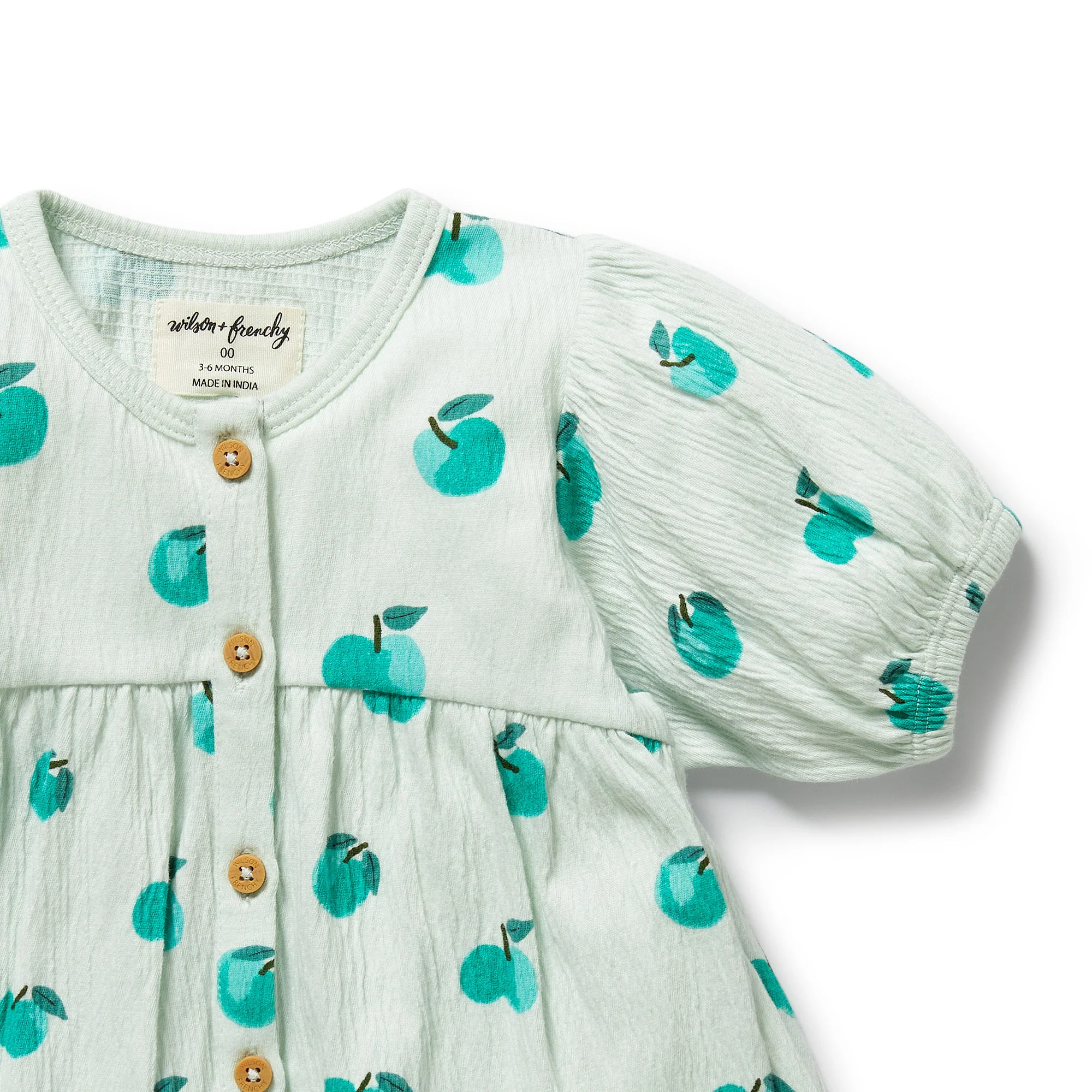 Organic Button Dress - Apple Papple - Image 2