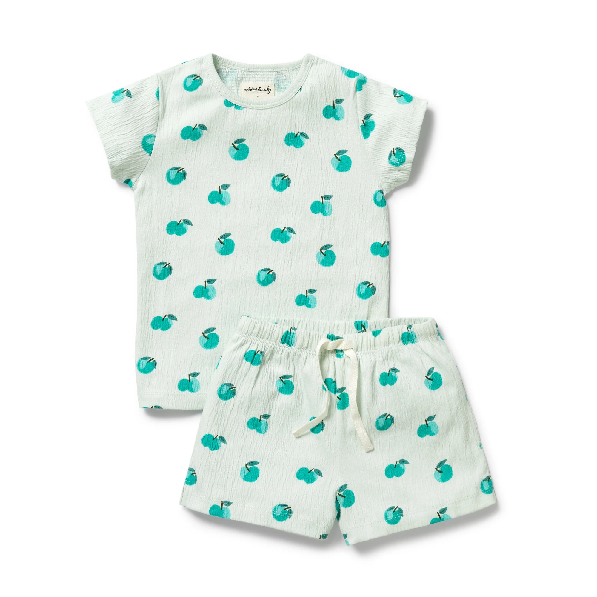 Organic Short Sleeved Pyjamas - Apple Papple