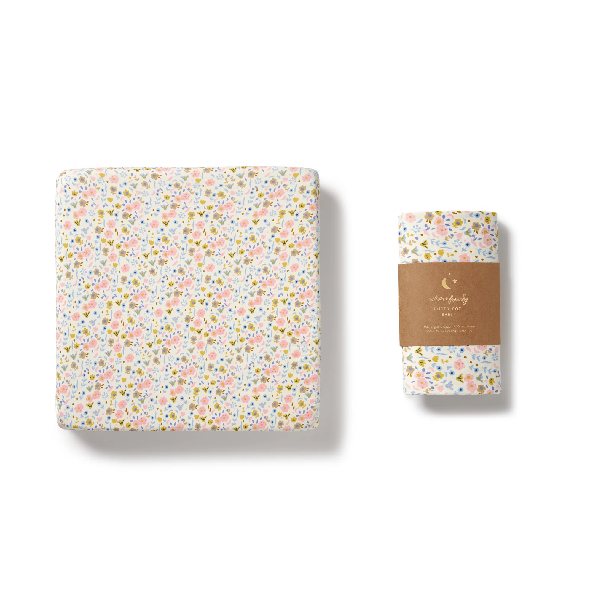 Ava Floral Organic Cot Sheet - Image 3