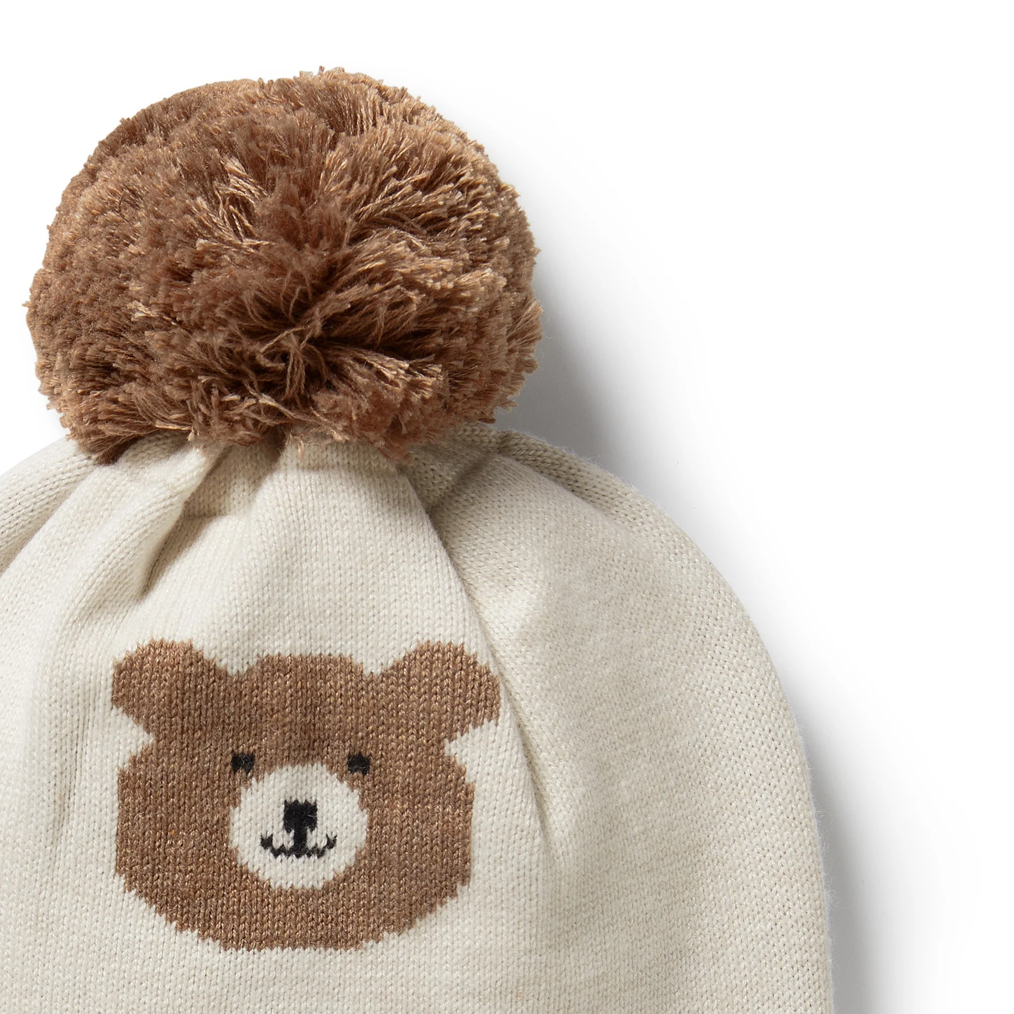 Organic Knitted Jacquard Hat - Beary Cute - Image 3