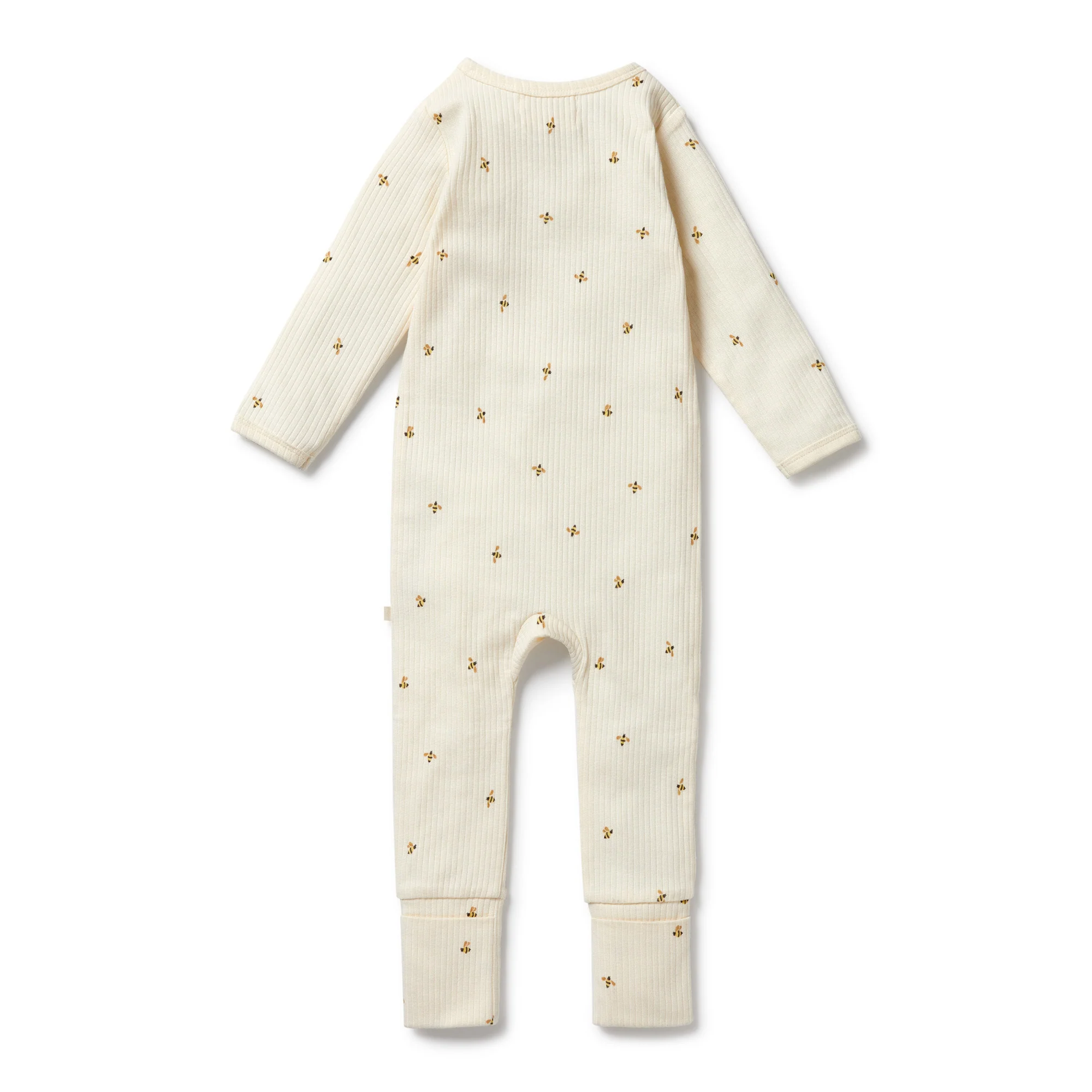 Organic Zipsuit with Feet - Bee Mine - Image 6
