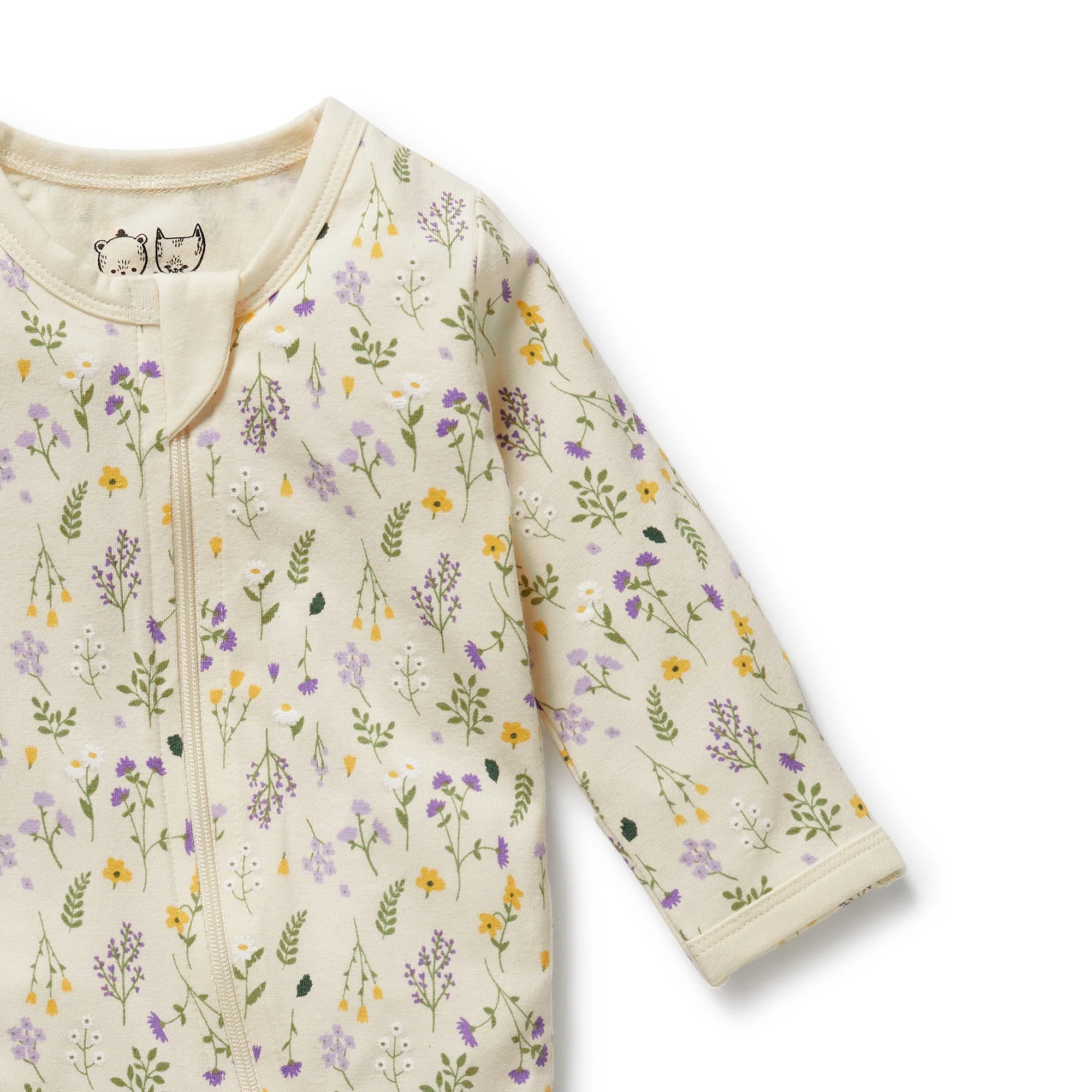 Wilson & Frenchy - Bella Floral Organic Zipsuit with Feet - Image 3