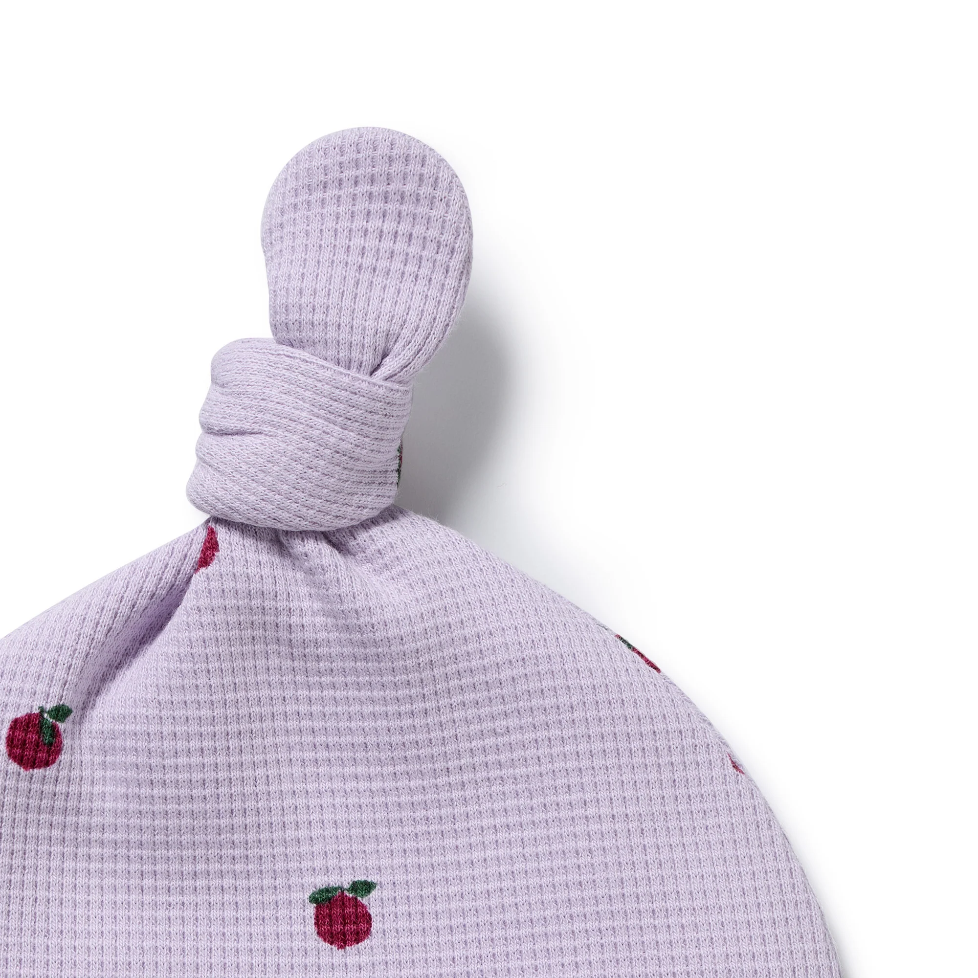 Berry Plums Organic Waffle Knot Hat - Image 2