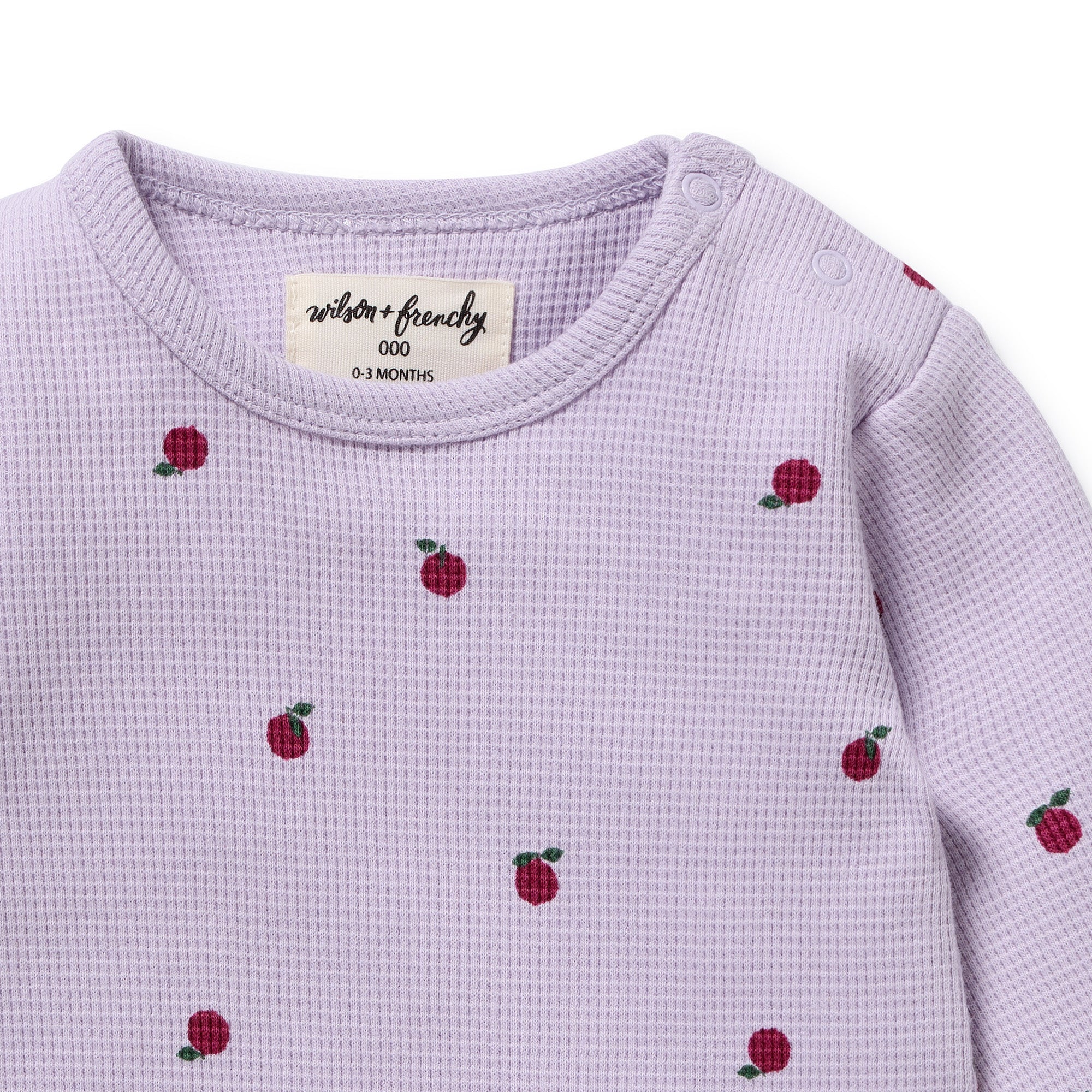 Berry Plums Organic Waffle Top - Image 4