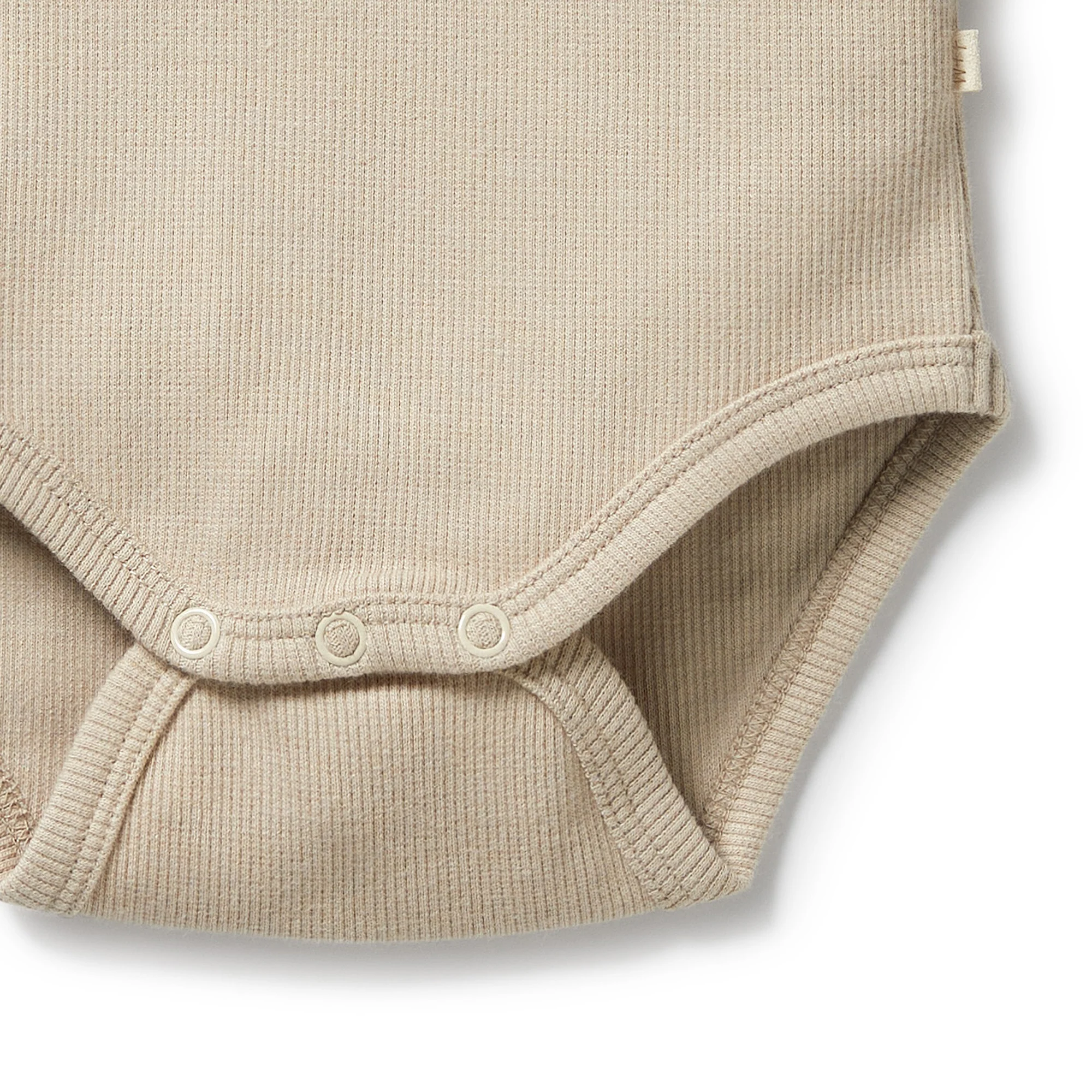 Wilson & Frenchy - Biscuit Organic Rib Long Sleeved Bodysuit - Image 3