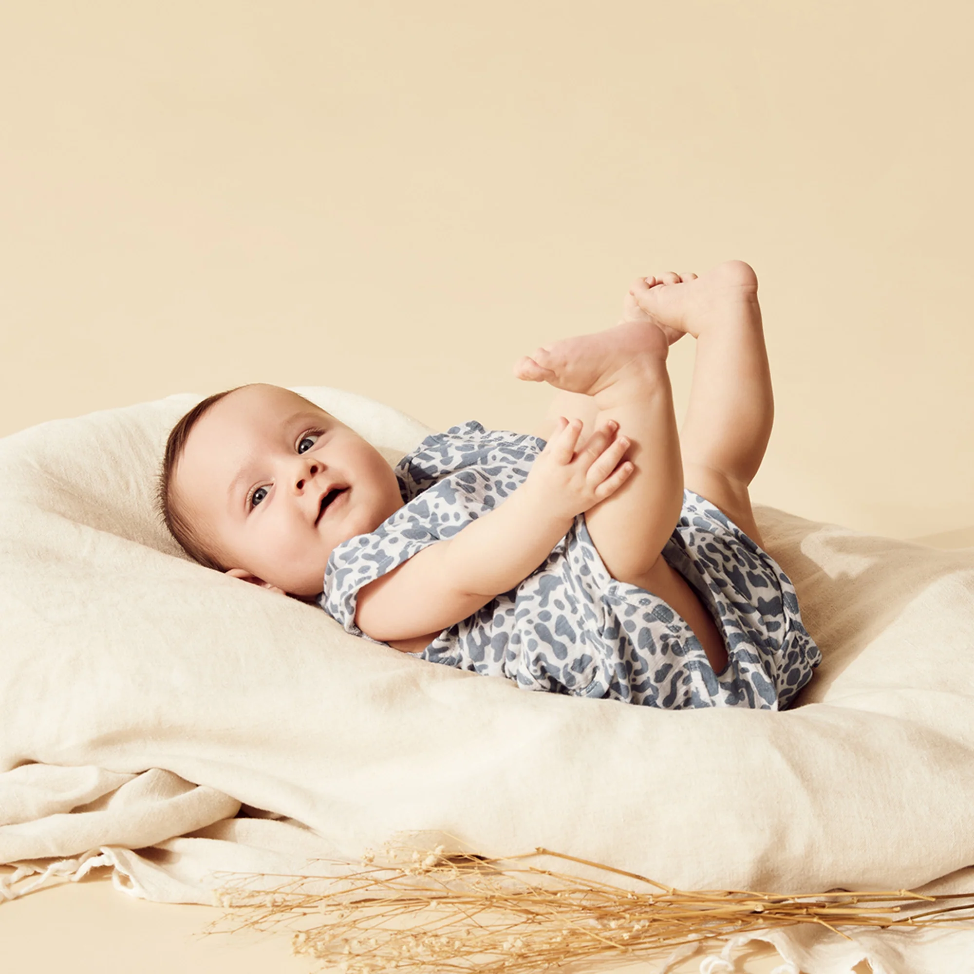 Wilson and Frenchy Blue Coral Organic Crinkle Growsuit - Image 6