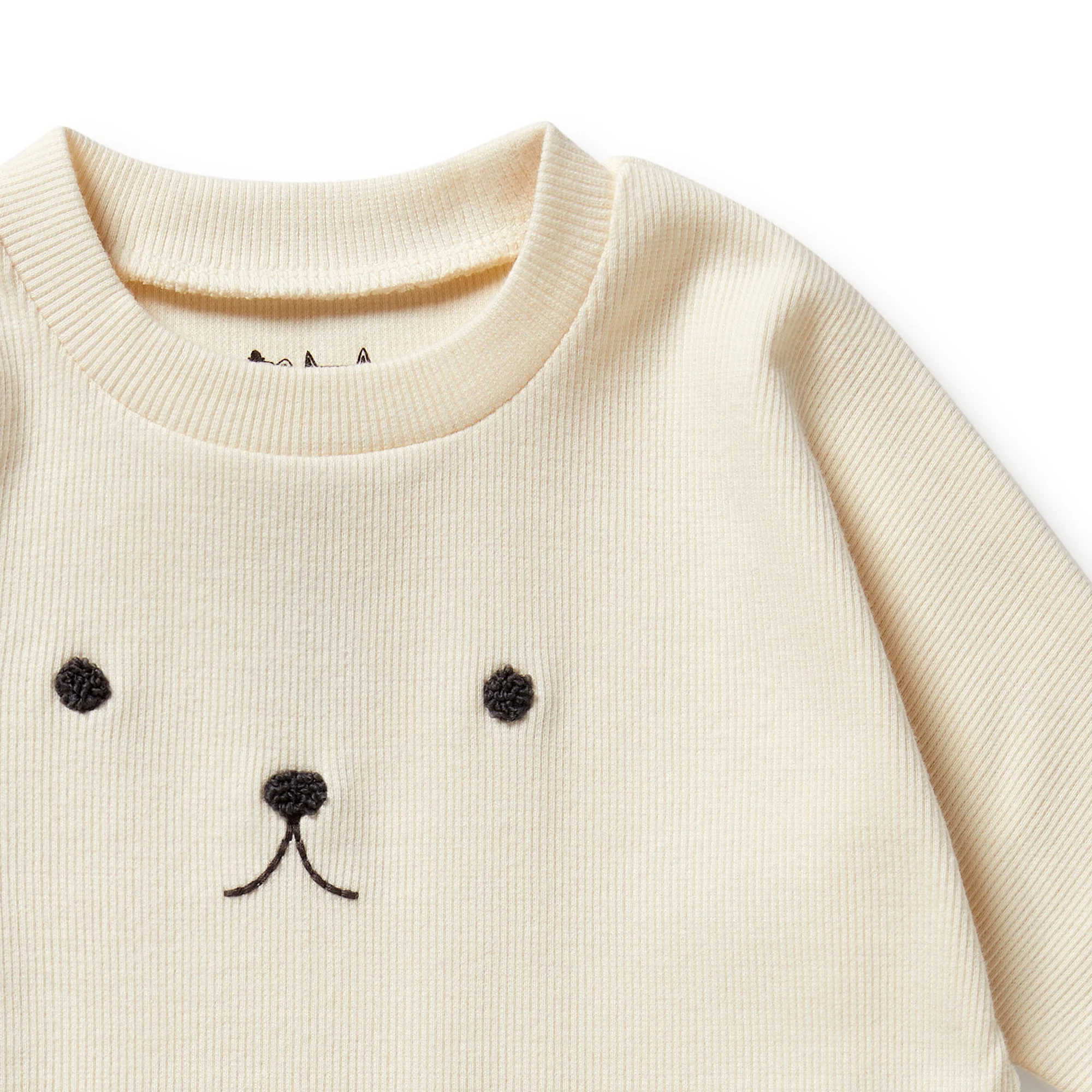 Wilson & Frenchy - Buttermilk Organic Rib Long Sleeved Top - Image 3