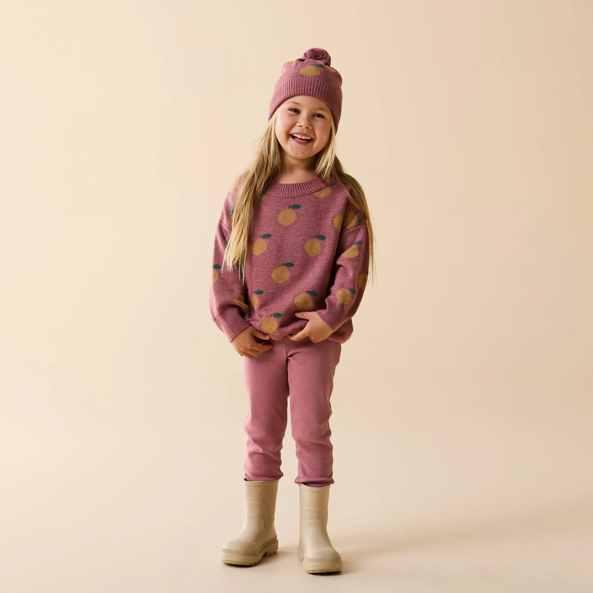 Clementine Organic Knitted Jacquard Hat - Image 3