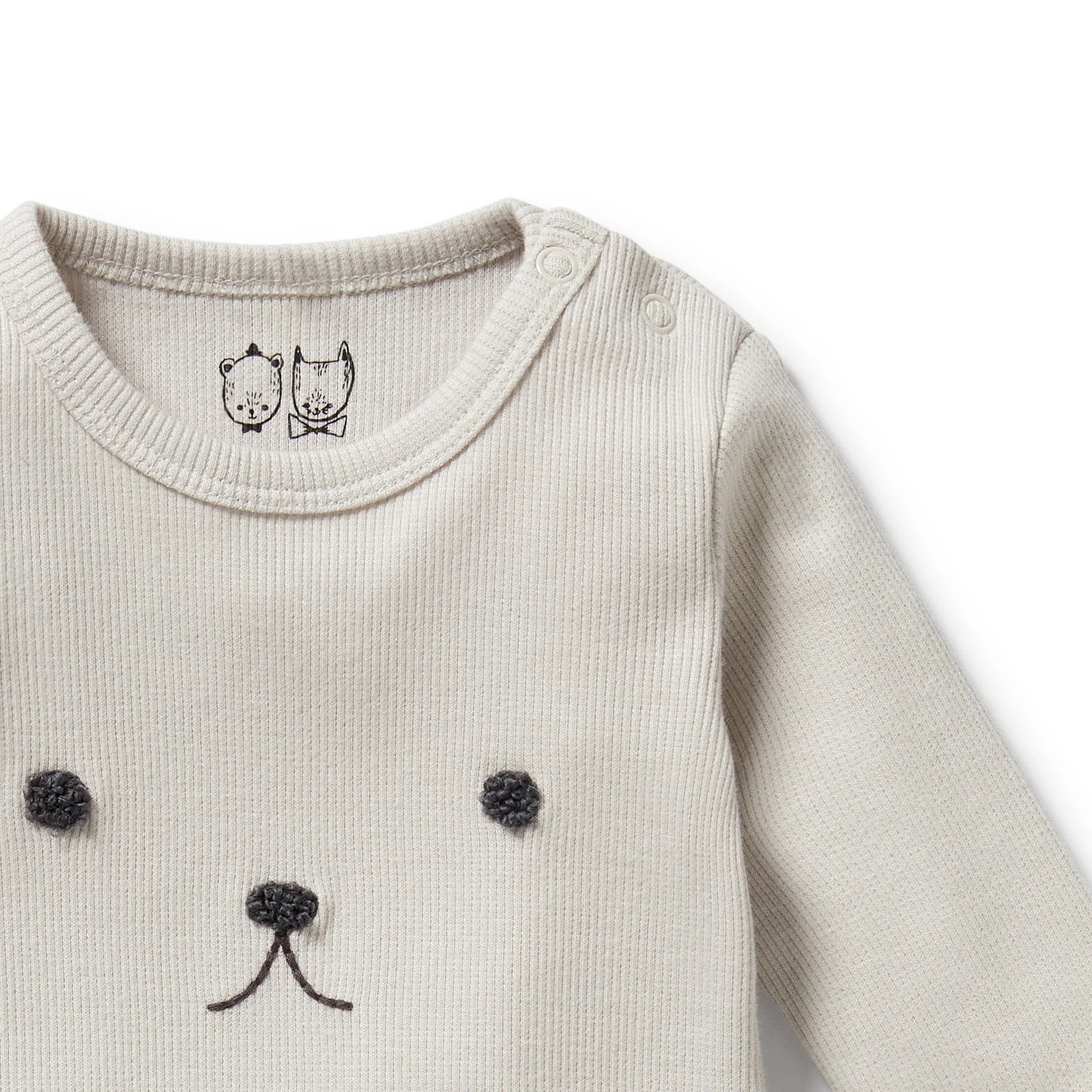Wilson & Frenchy - Cloud Organic Rib Long Sleeved Bodysuit - Image 2