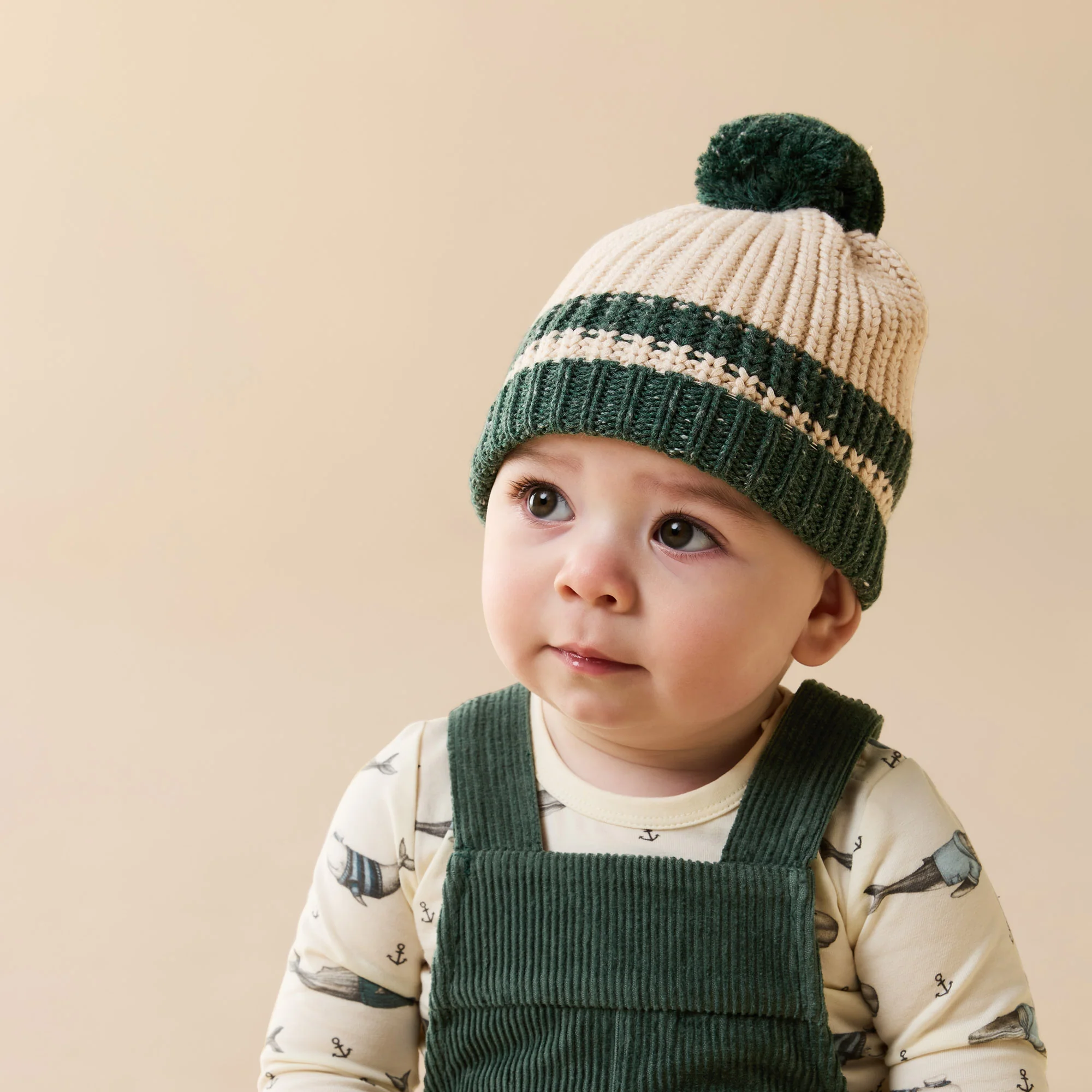 Clover Organic Knitted Stripe Hat - Image 2