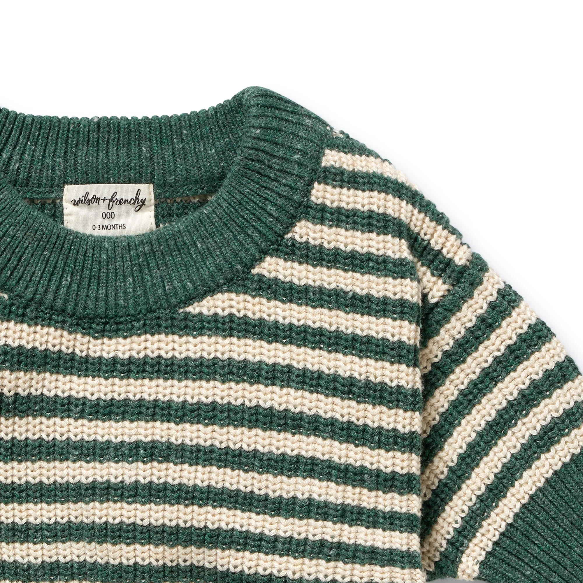 Clover Organic Knitted Stripe Jumper - Image 3