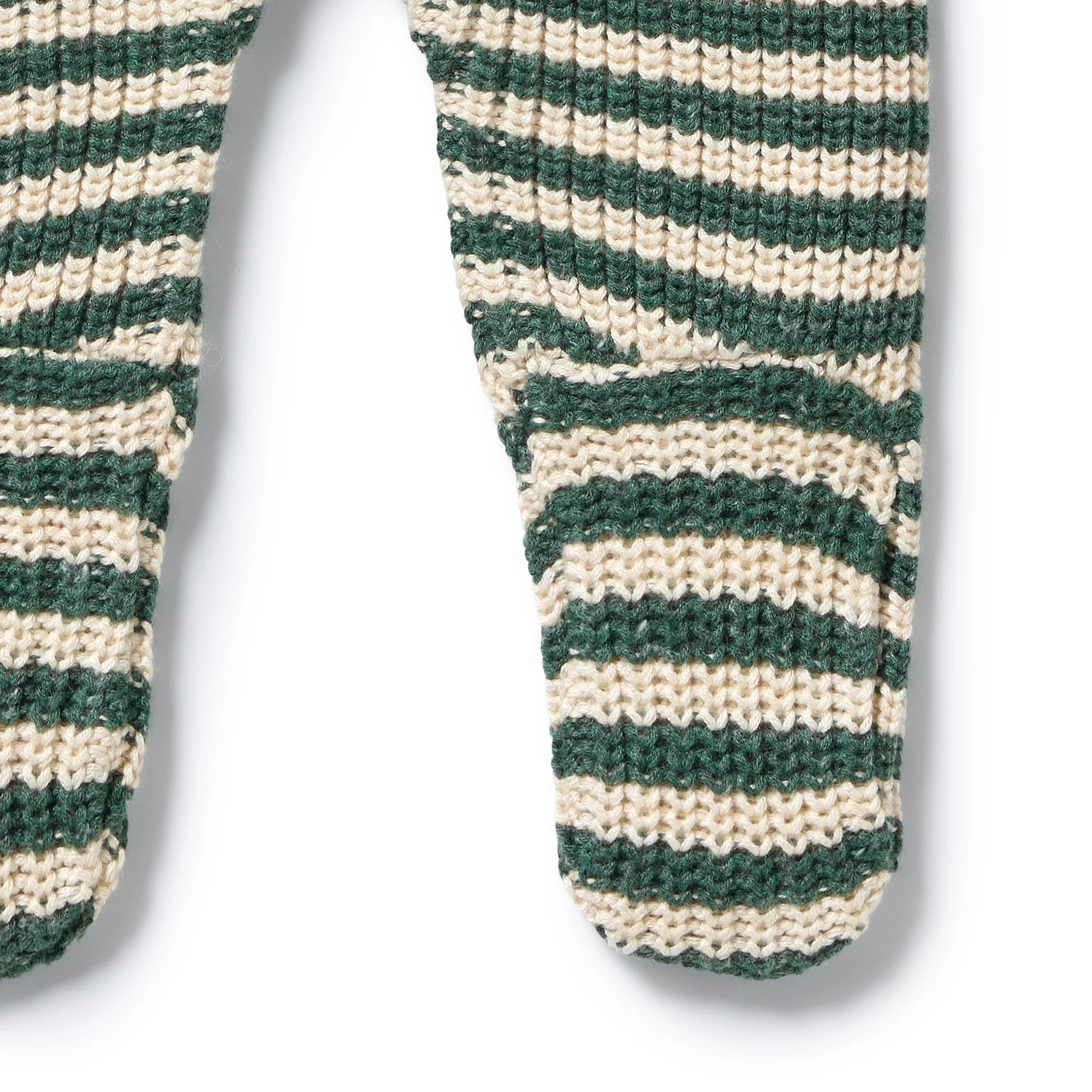 Clover Organic Knitted Stripe Legging with Feet - Image 3