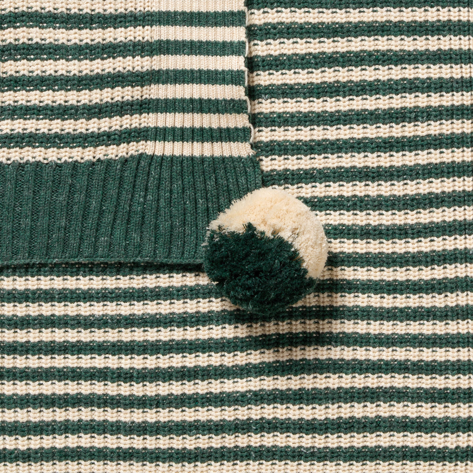 Clover Stripe Organic Knitted Stripe Blanket - Image 3