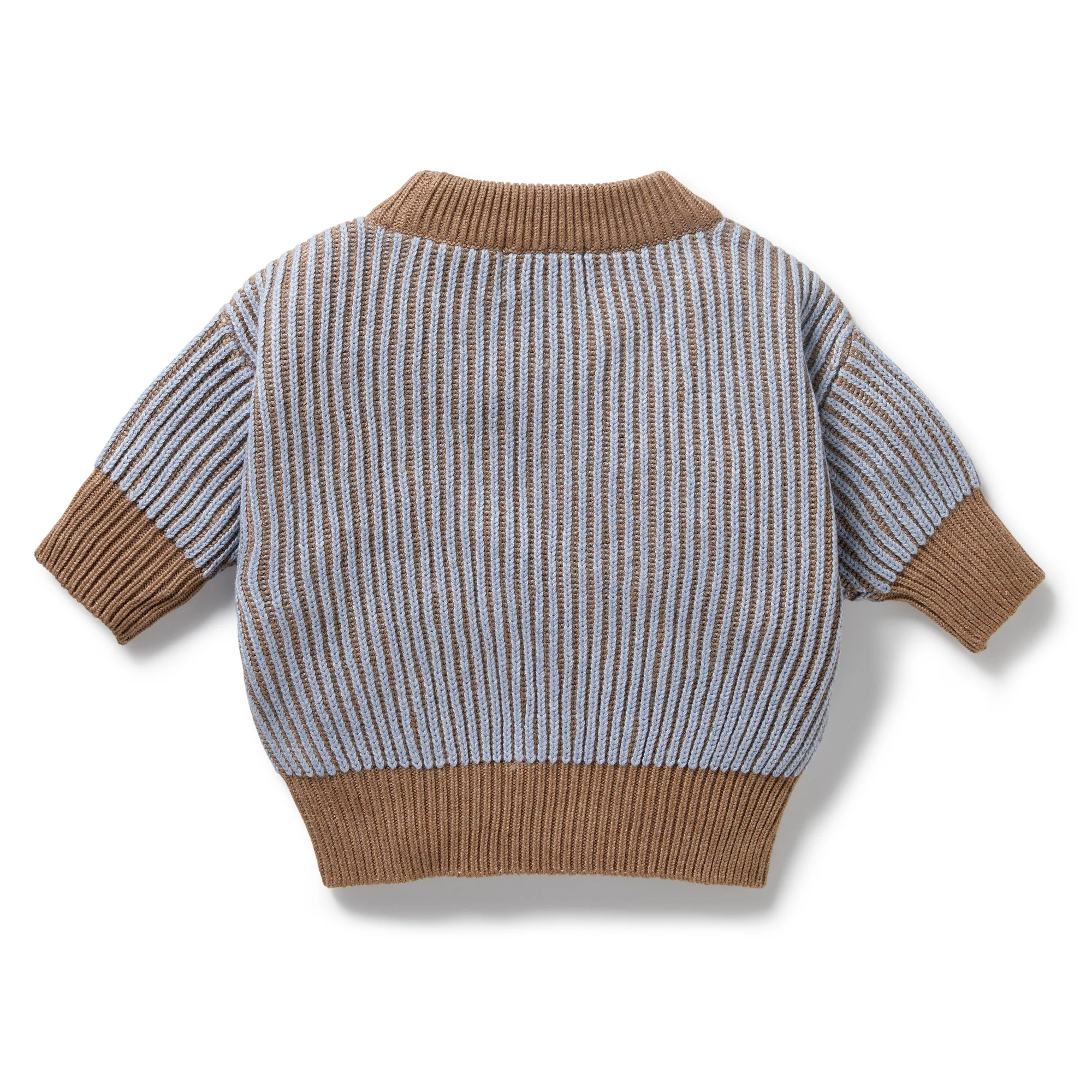 Wilson & Frenchy - Coco Blue Speckle Organic Knitted Ribbed Jumper - Image 4