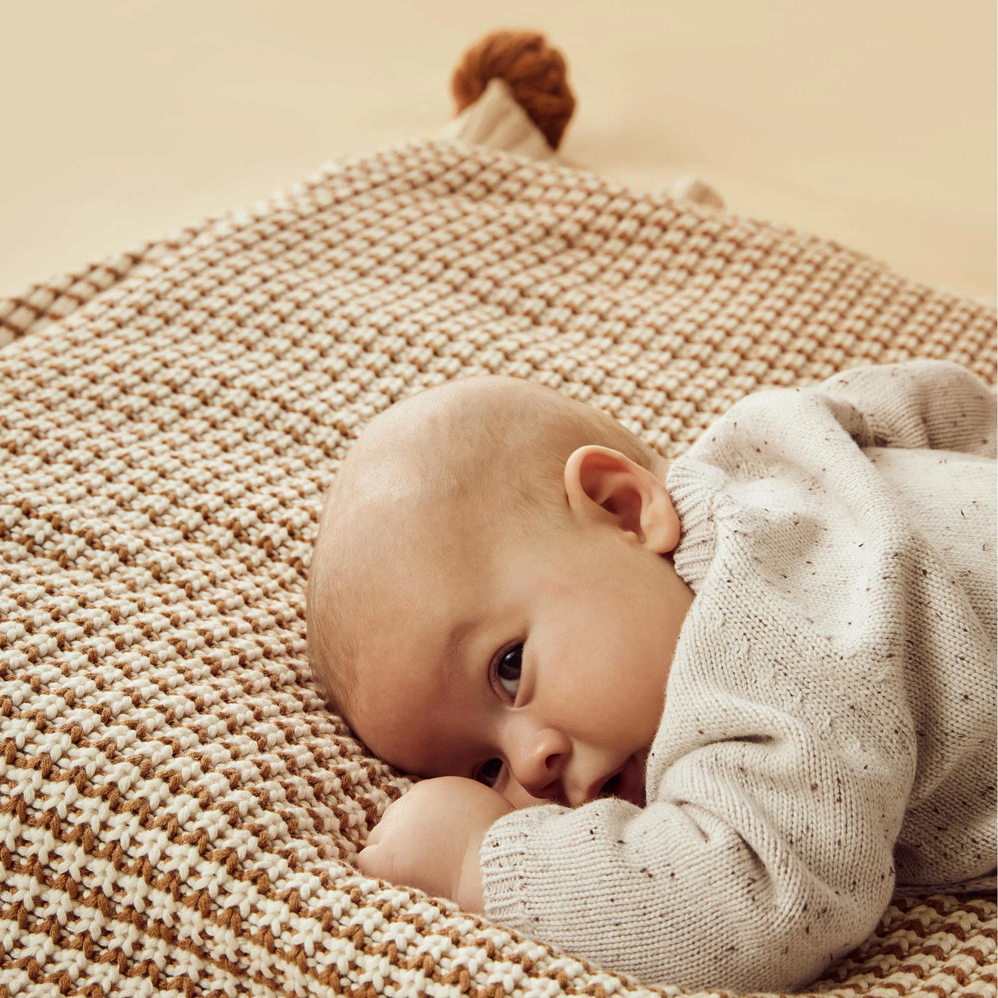 Cookie and Cream Organic Knitted Jumper - Image 2