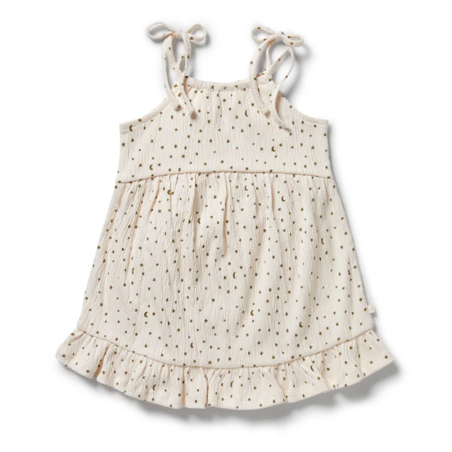 Crinkle Ruffle Dress - Chasing the Moon