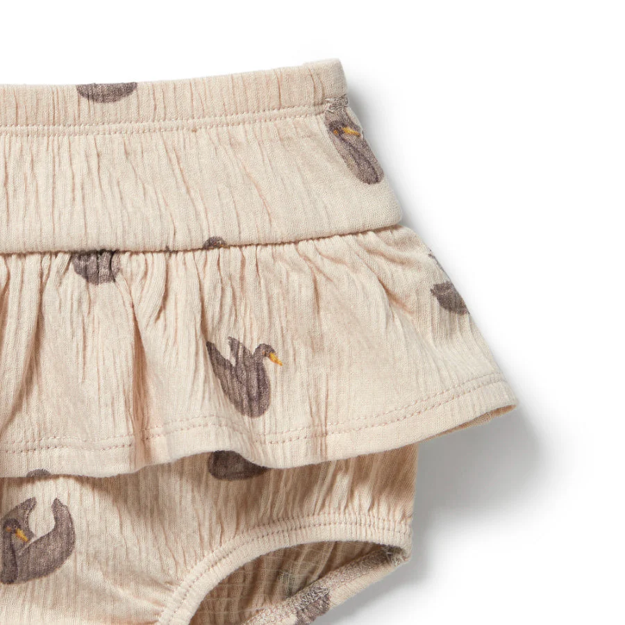 Crinkle Ruffle Nappy Pant - Little Swan - Image 3