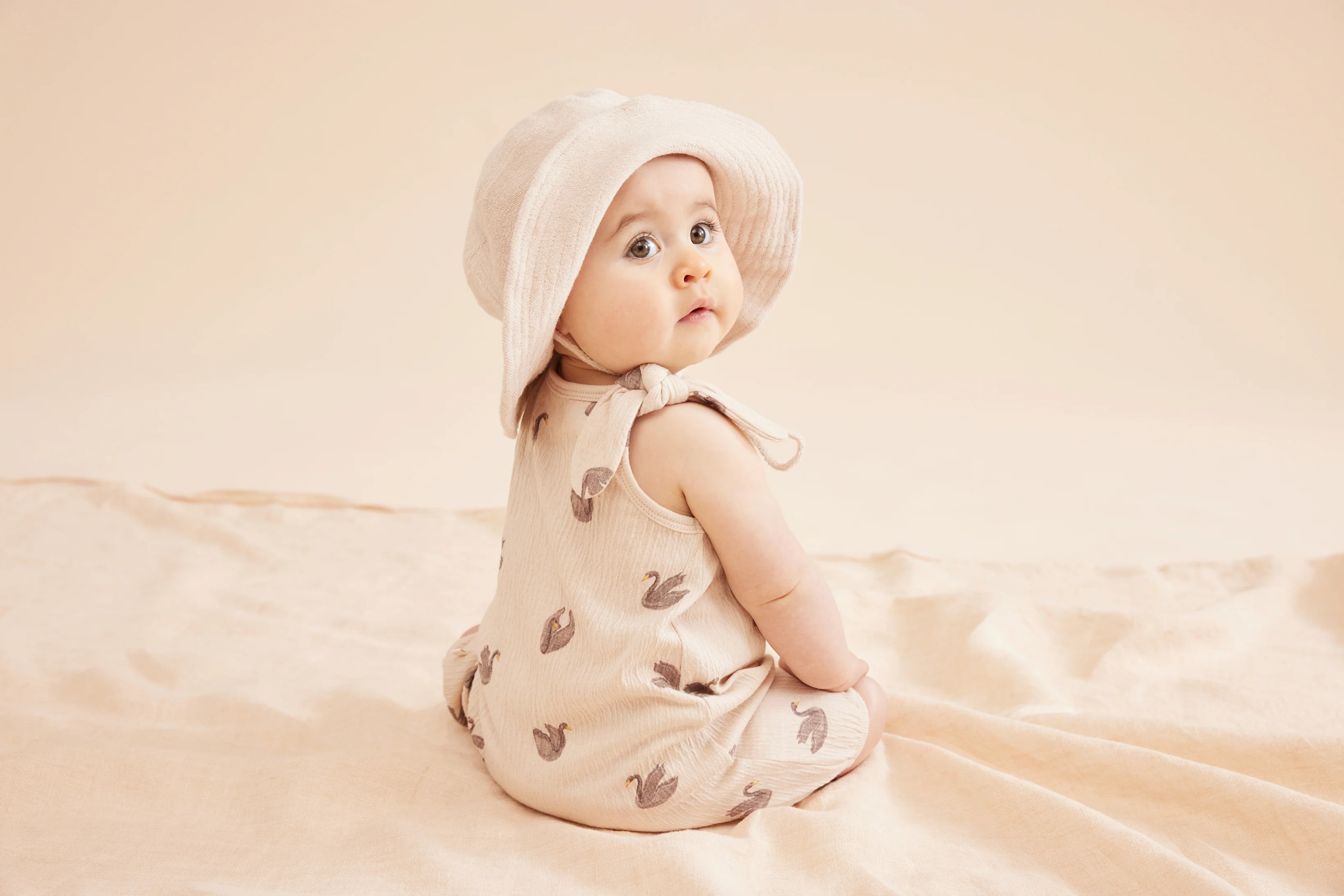 Crinkle Tie Playsuit - Little Swan - Image 2