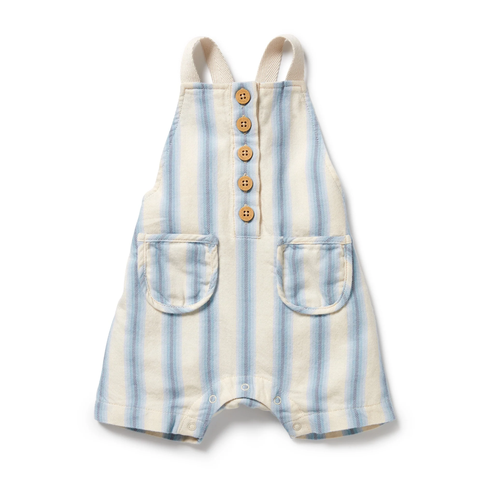 Organic Overall - Deep Blue Stripe