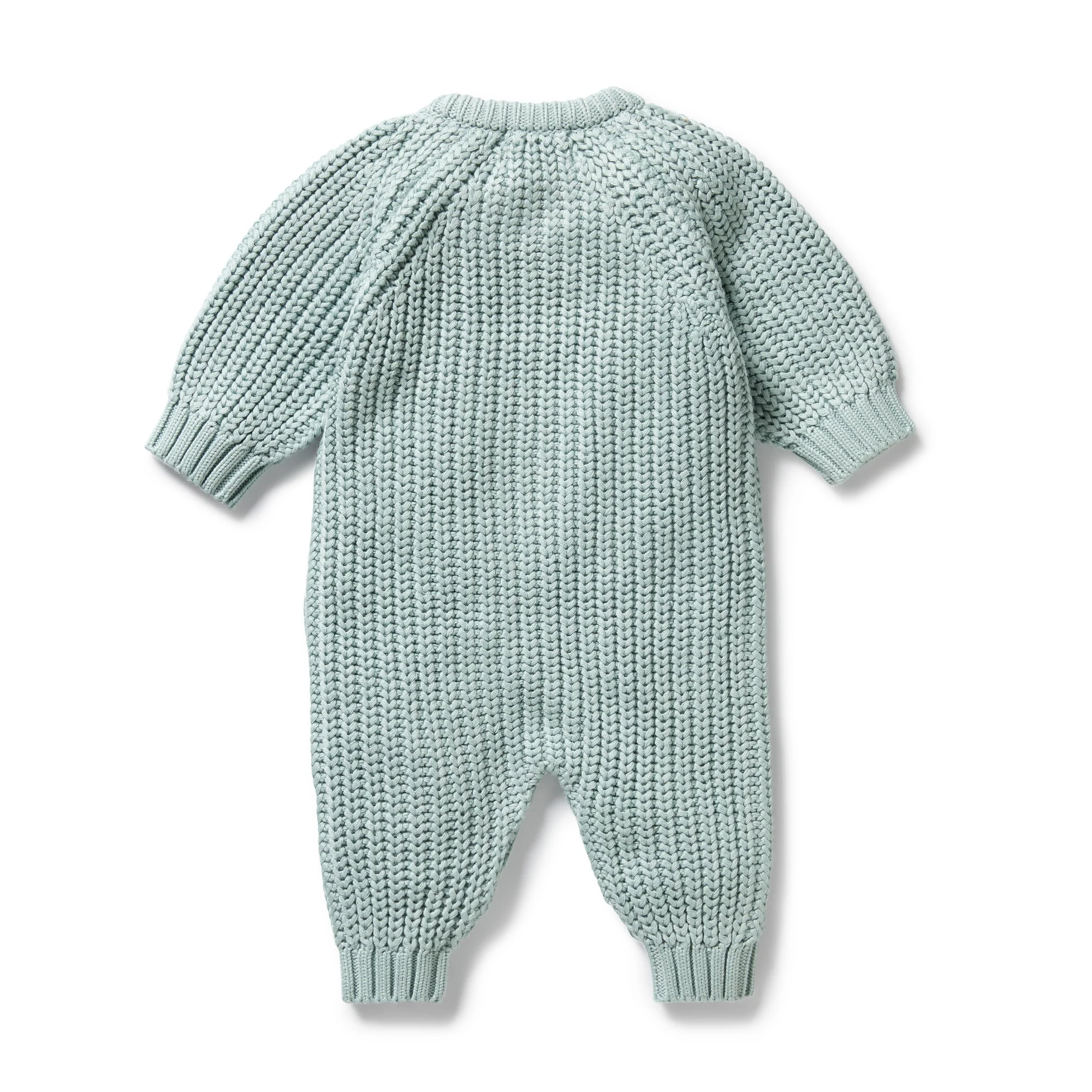 Wilson & Frenchy - Duck Egg Organic Knitted Growsuit - Image 4