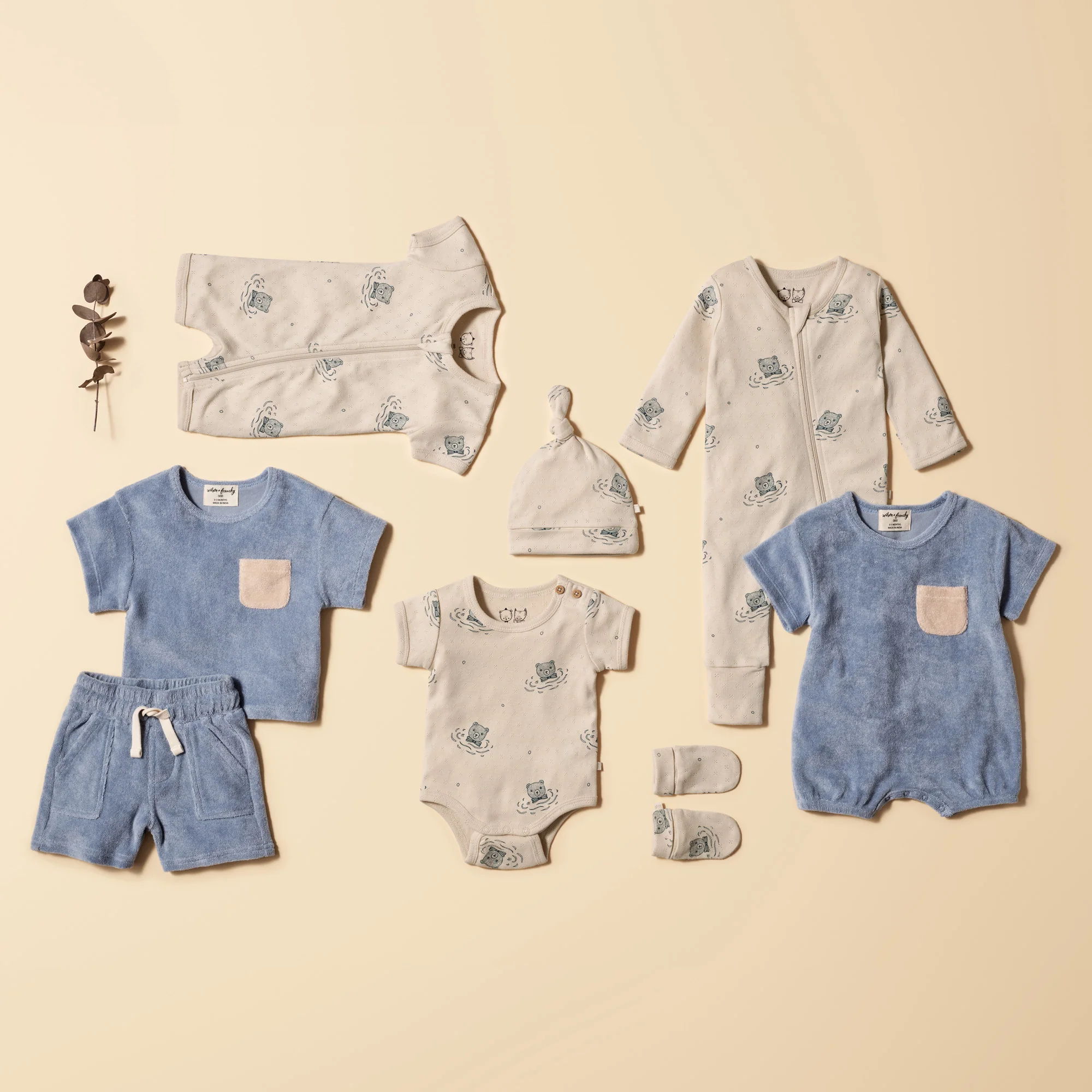 Wilson and Frenchy Dusty Blue Organic Terry Tee - Image 6