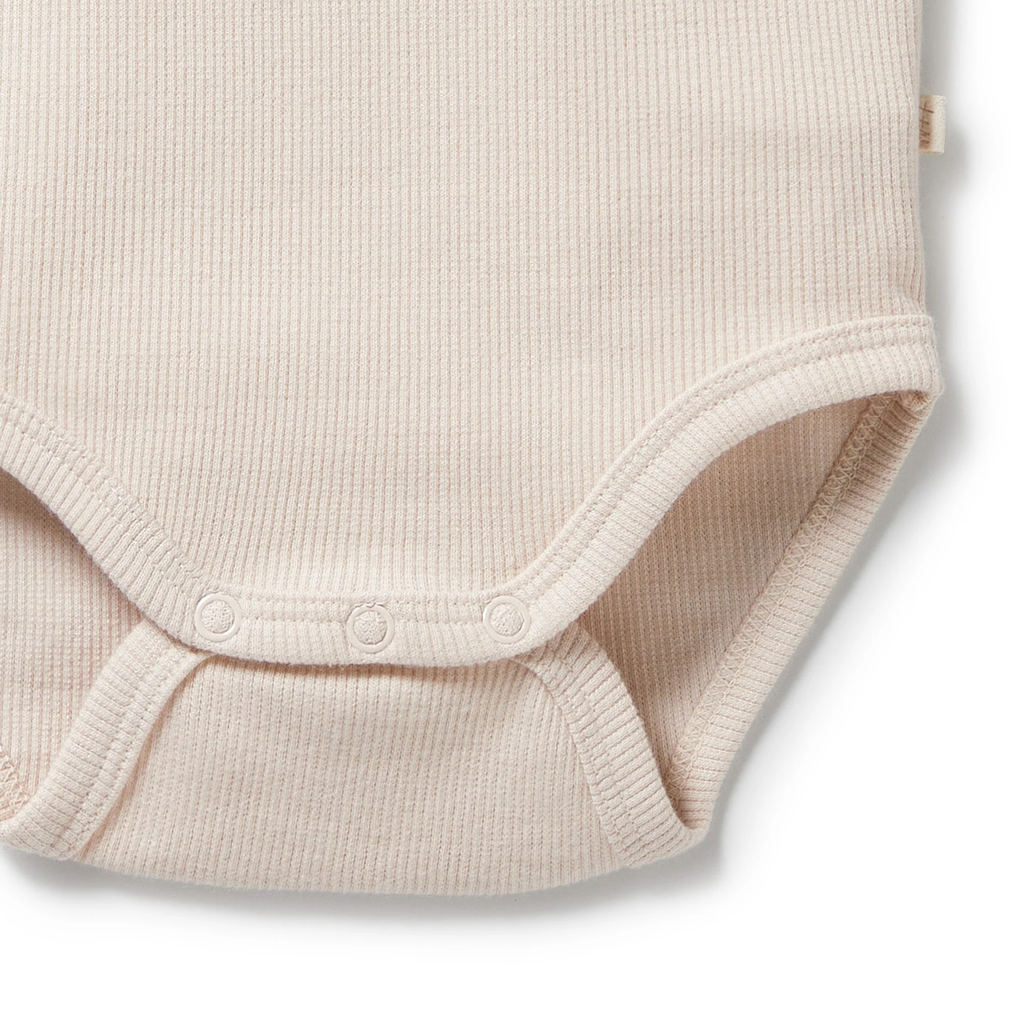 Wilson & Frenchy - Dusty Rose Organic Rib Long Sleeved Bodysuit - Image 3