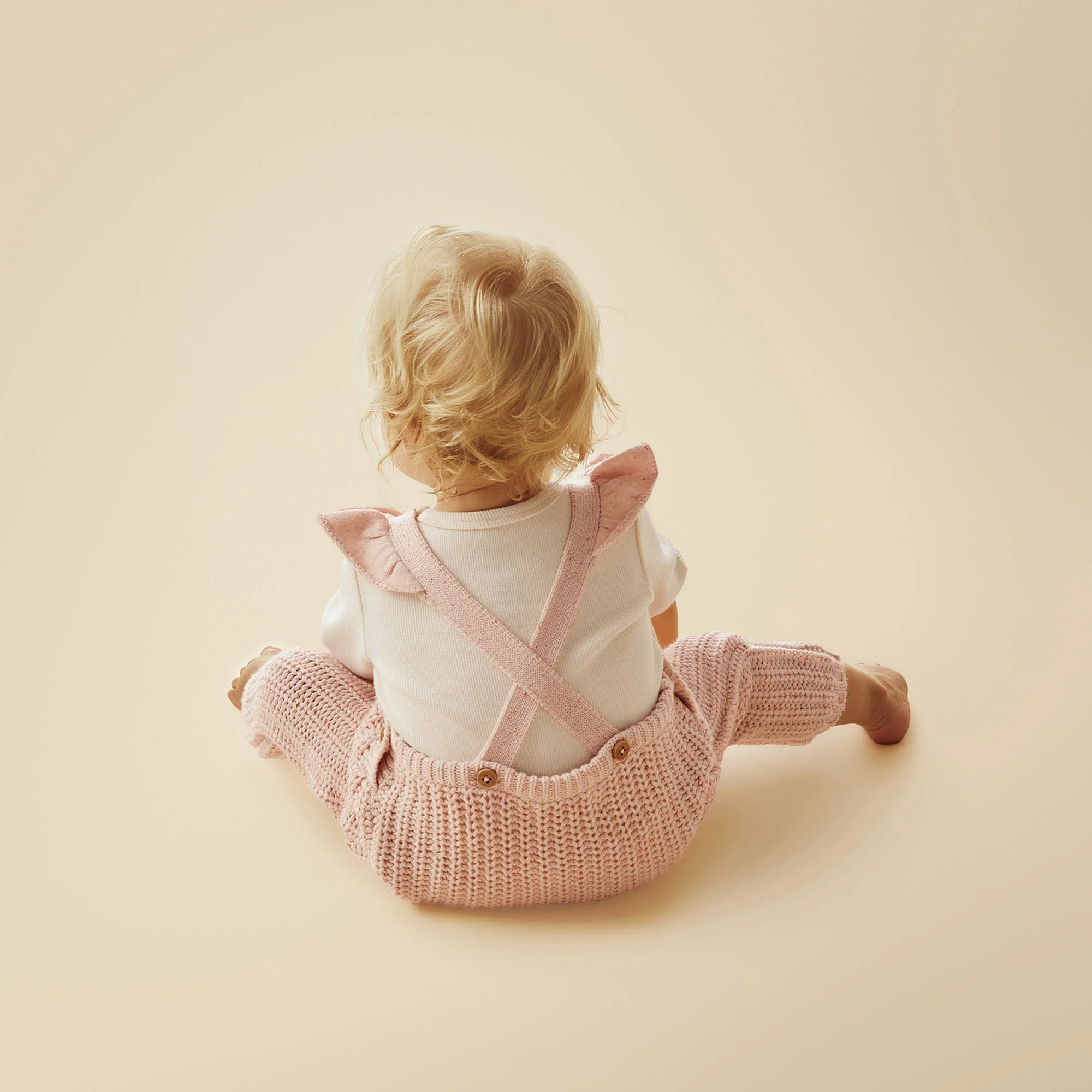 Wilson & Frenchy - Fairy Floss Organic Knitted Ruffle Overall - Image 3