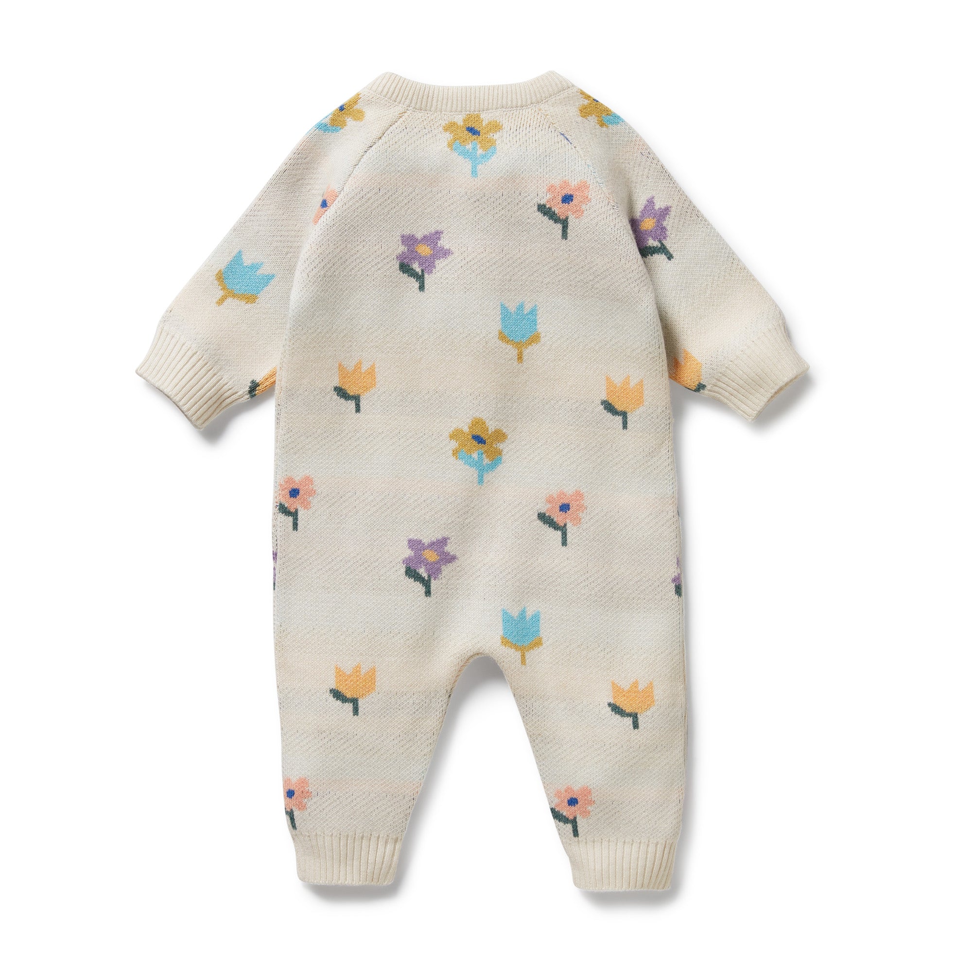 Wilson & Frenchy - Flower Pop Organic Knitted Jacquard Growsuit - Image 4