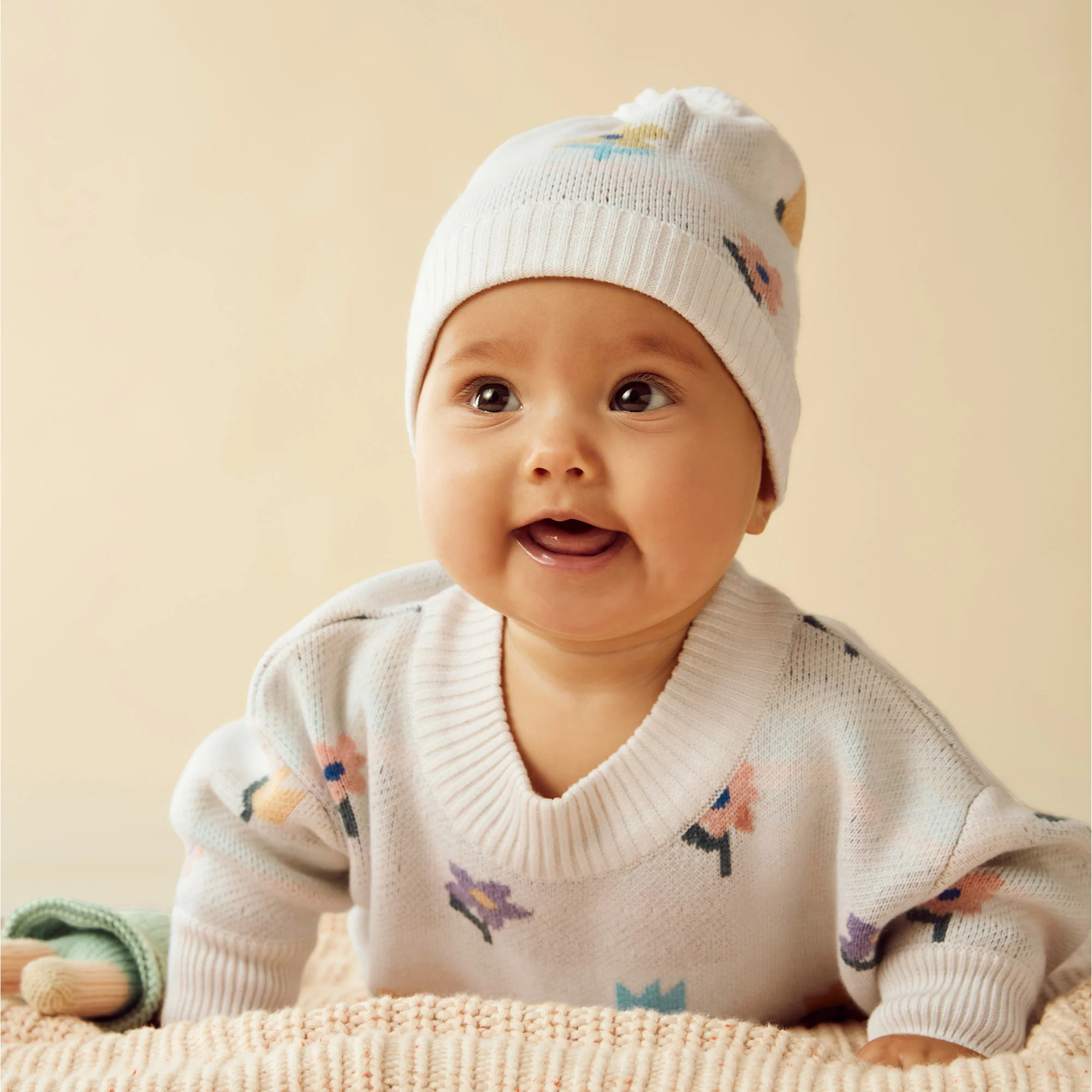 Wilson & Frenchy - Flower Pop Organic Knitted Jacquard Hat - Image 2