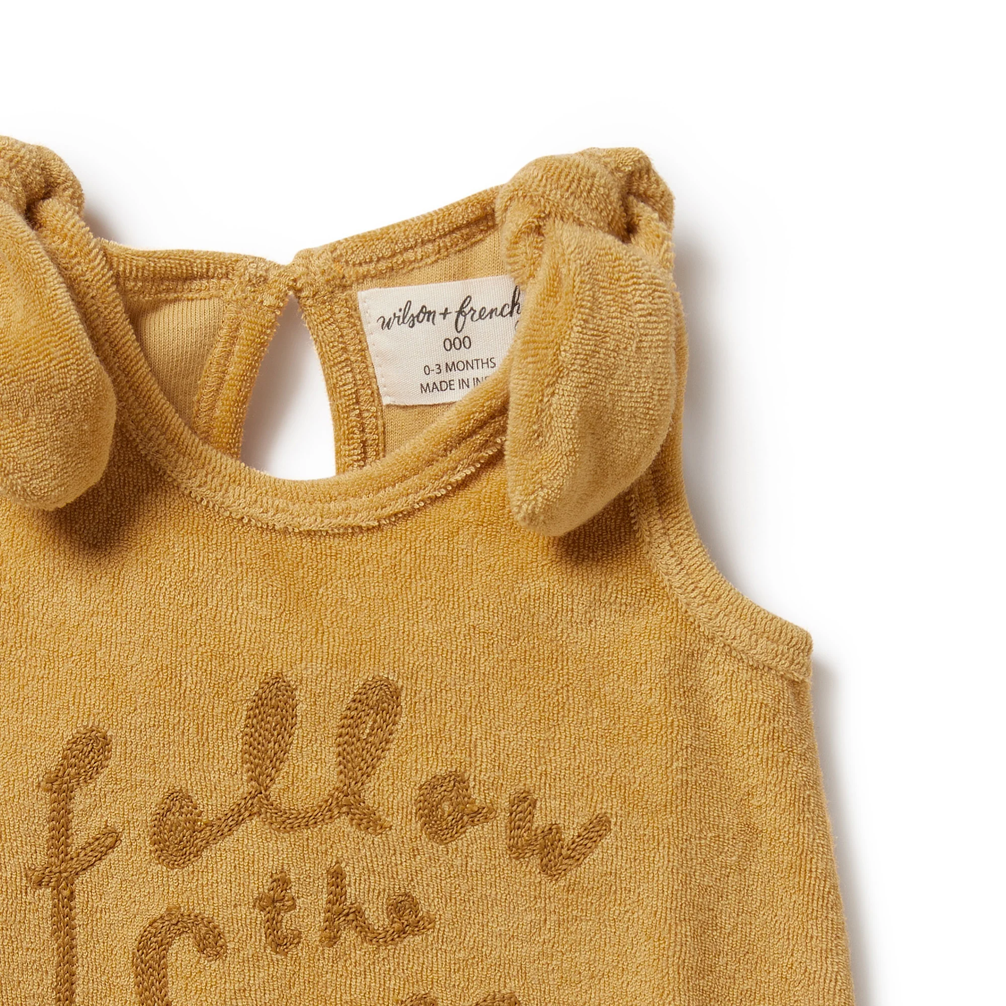 Follow The Sun Organic Terry Tie Playsuit - Image 4