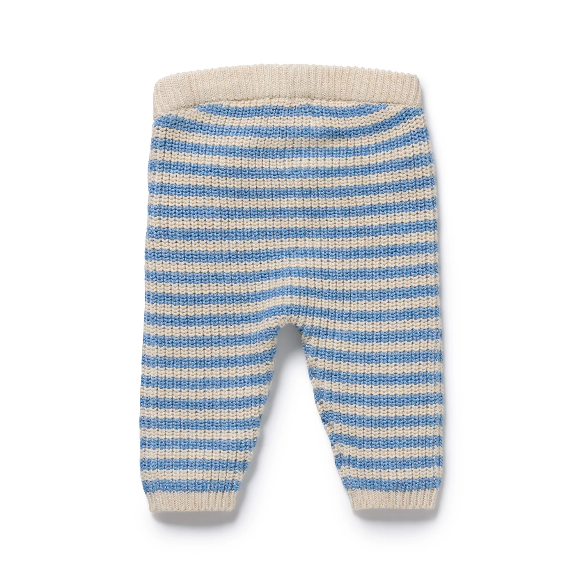 Frosted Blue Organic Knitted Stripe Legging - Image 4