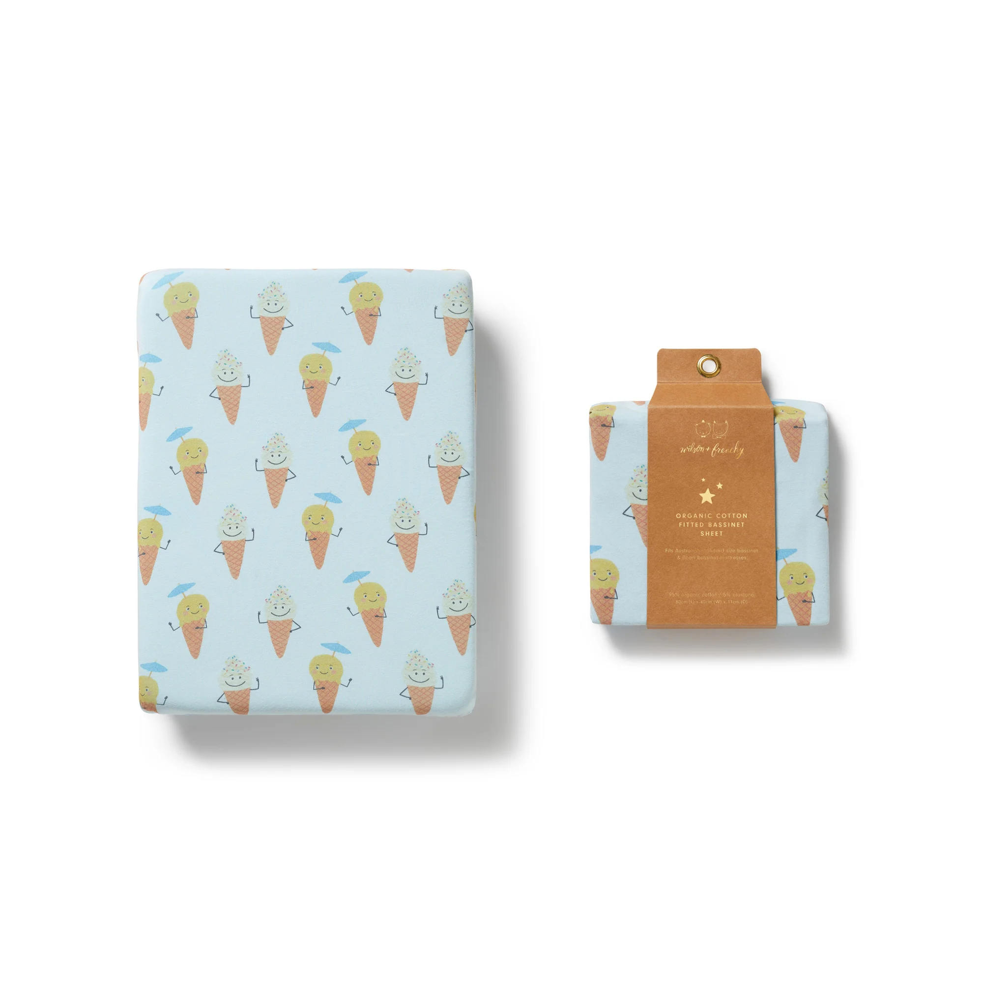 Organic Bassinet Sheet - Frosty Friends - Image 4
