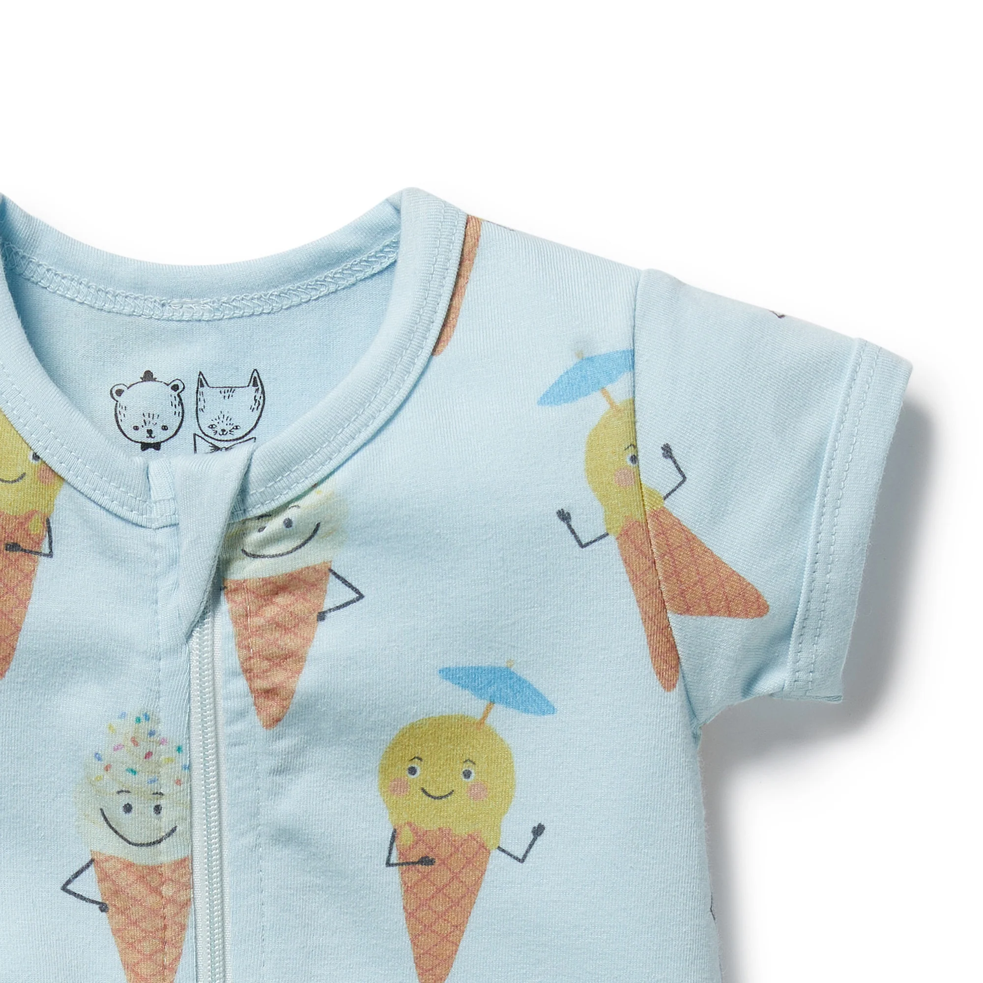 Organic Boyleg Zipsuit - Frosty Friends - Image 2