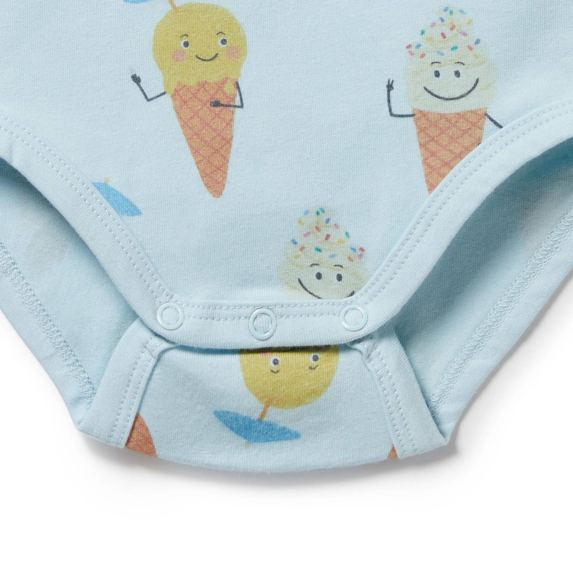 Organic Henley Bodysuit - Frosty Friends - Image 3