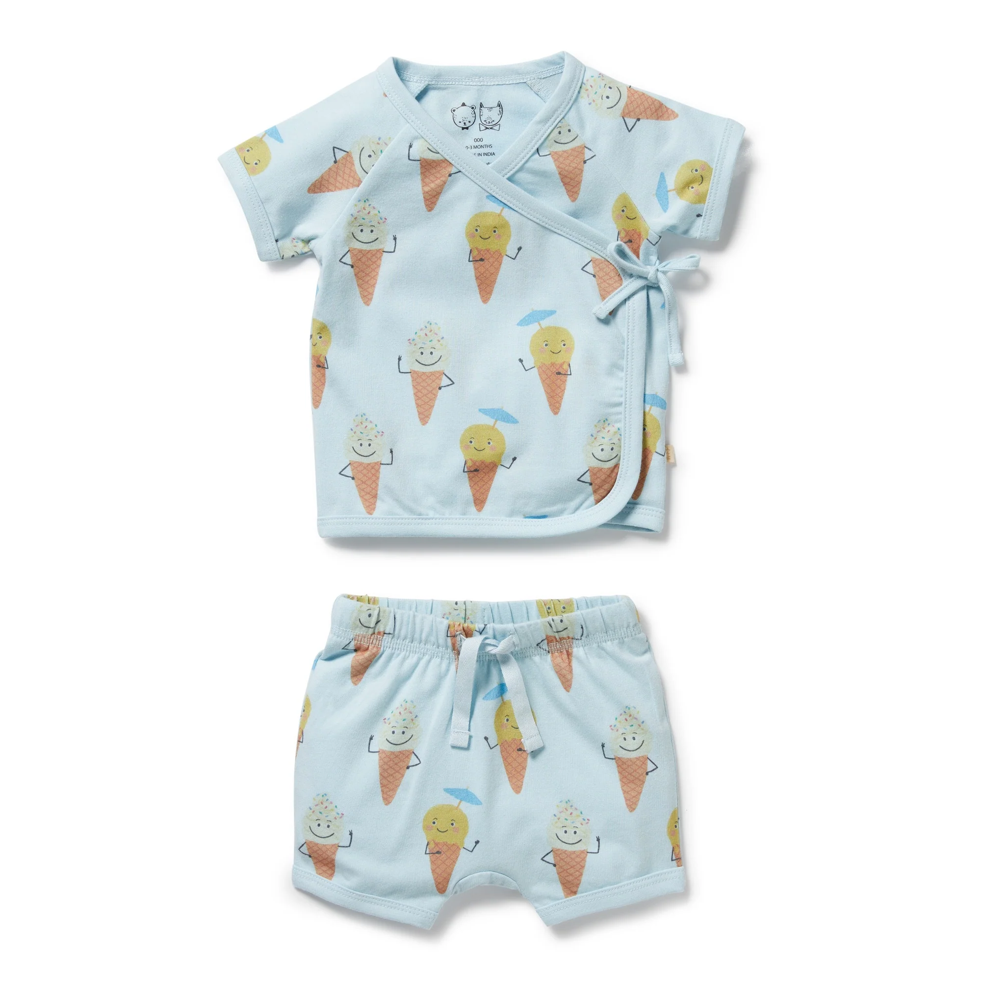 Organic Kimono Set - Frosty Friends