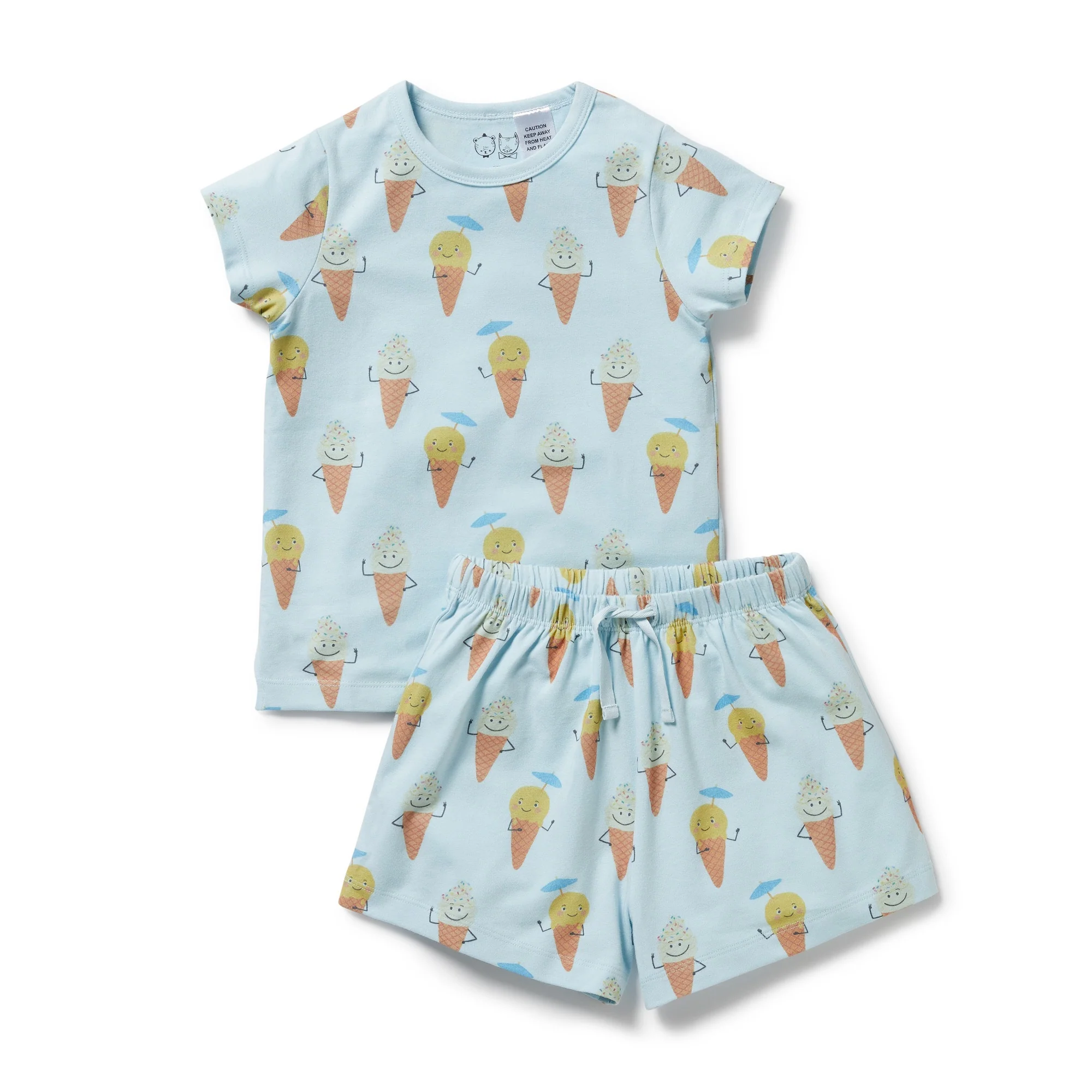 Organic Short Sleeved Pyjamas - Frosty Friends