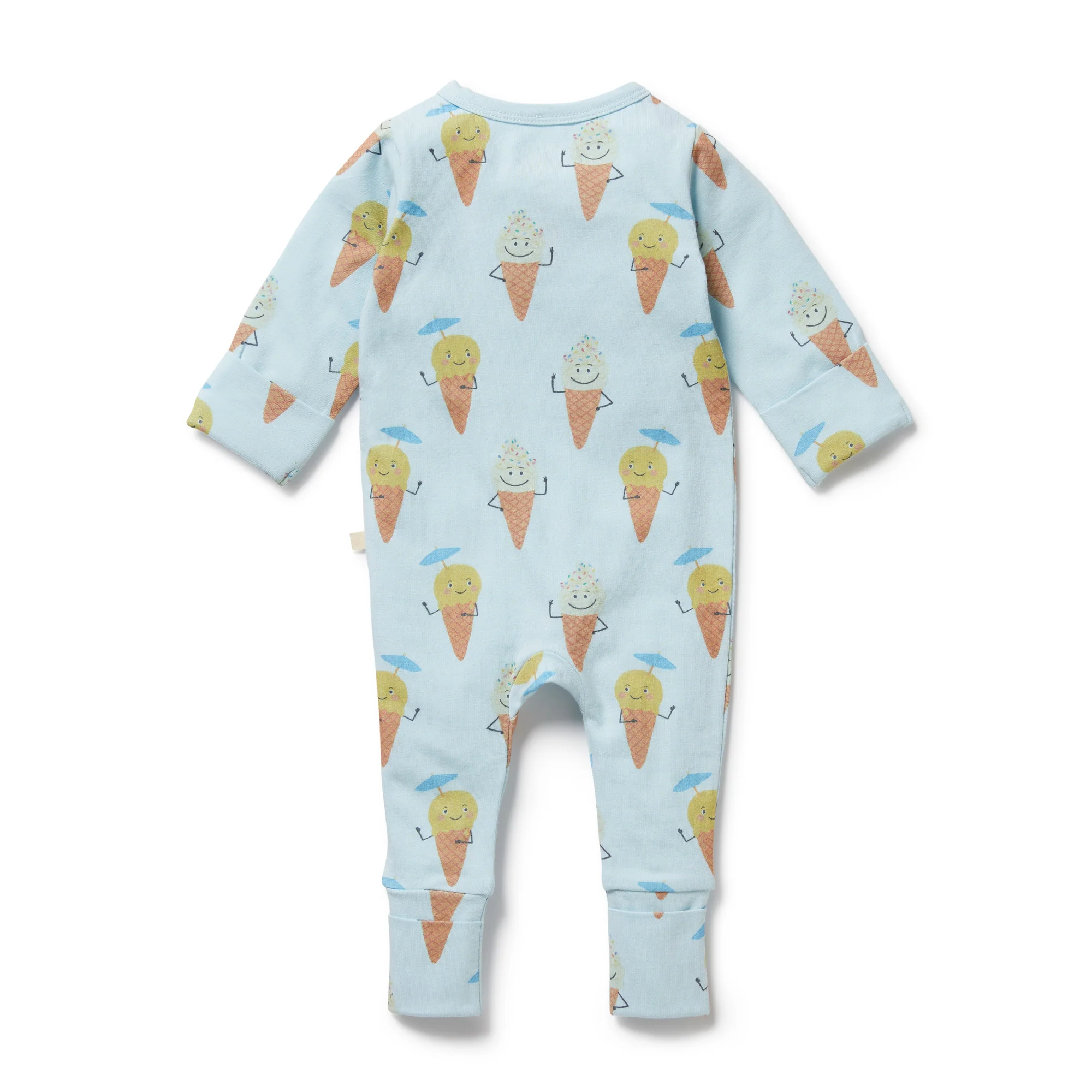 Organic Zipsuit with Feet - Frosty Friends - Image 5