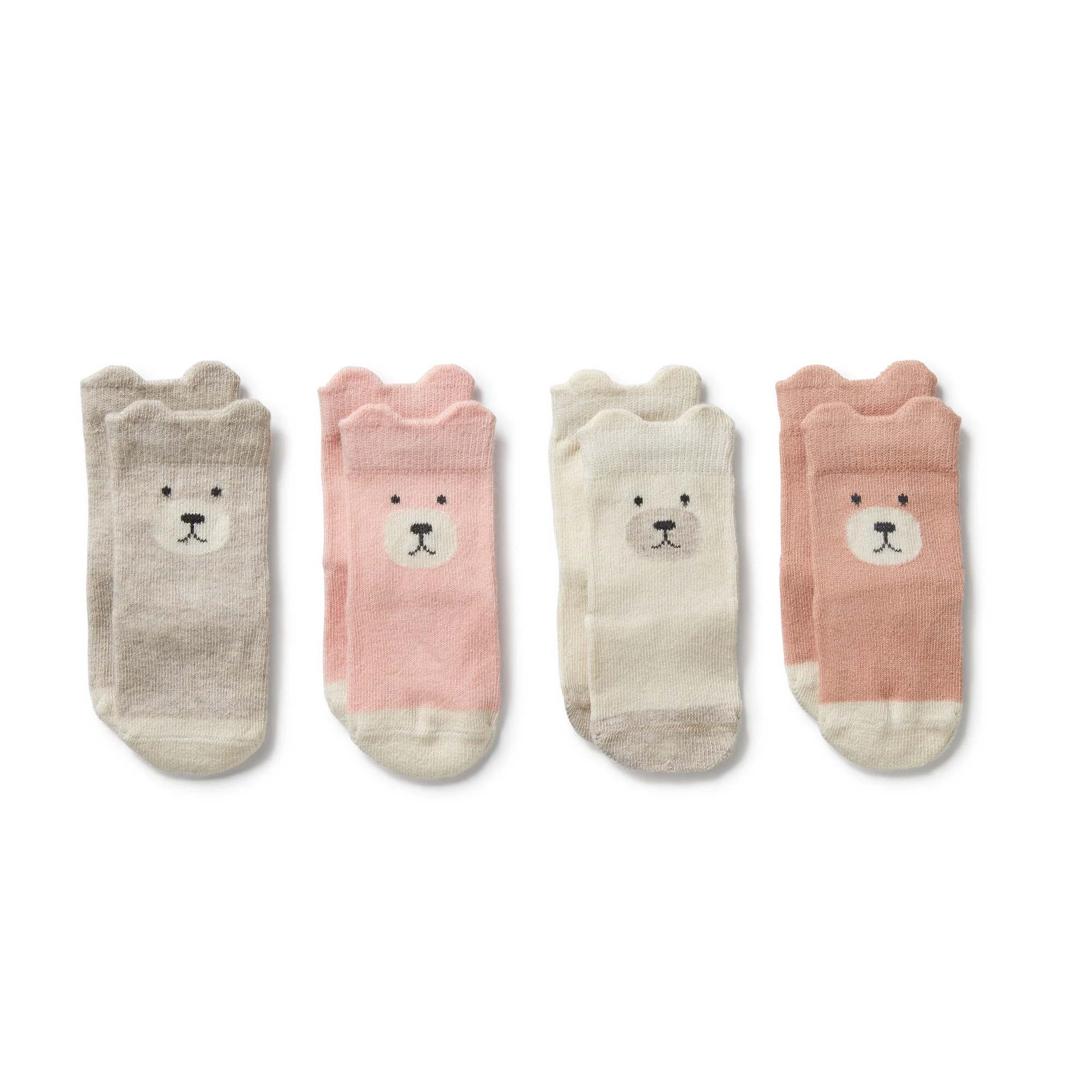 Organic 4 Pack Baby Socks - Girls