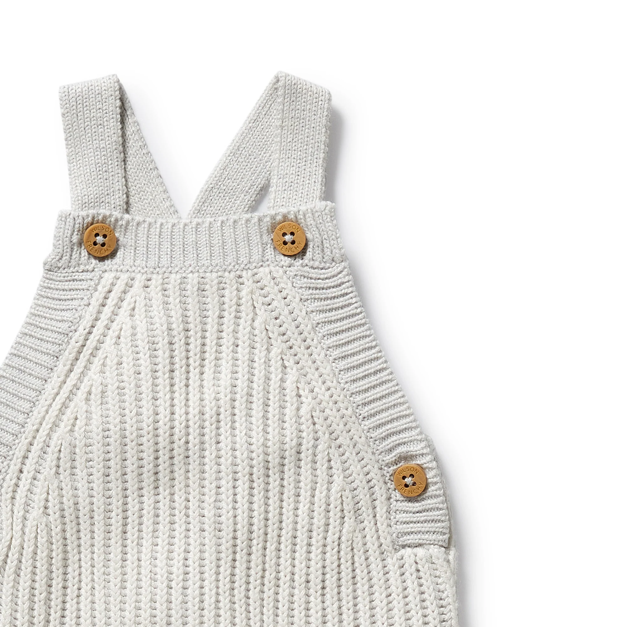 Wilson & Frenchy - Grey Melange and Oatmeal Organic Knitted Overall - Image 2