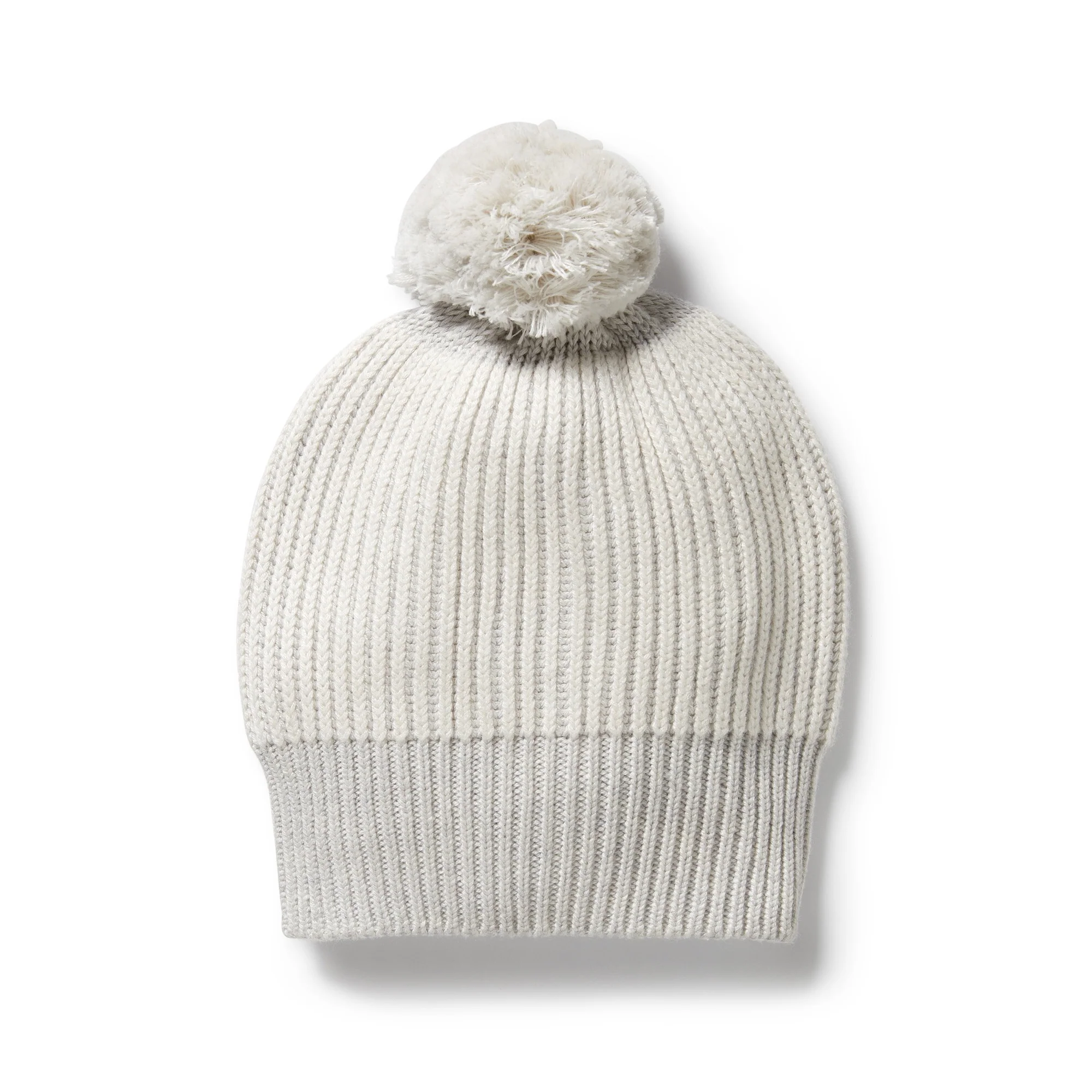 Wilson & Frenchy - Grey Melange and Oatmeal Organic Knitted Ribbed Hat