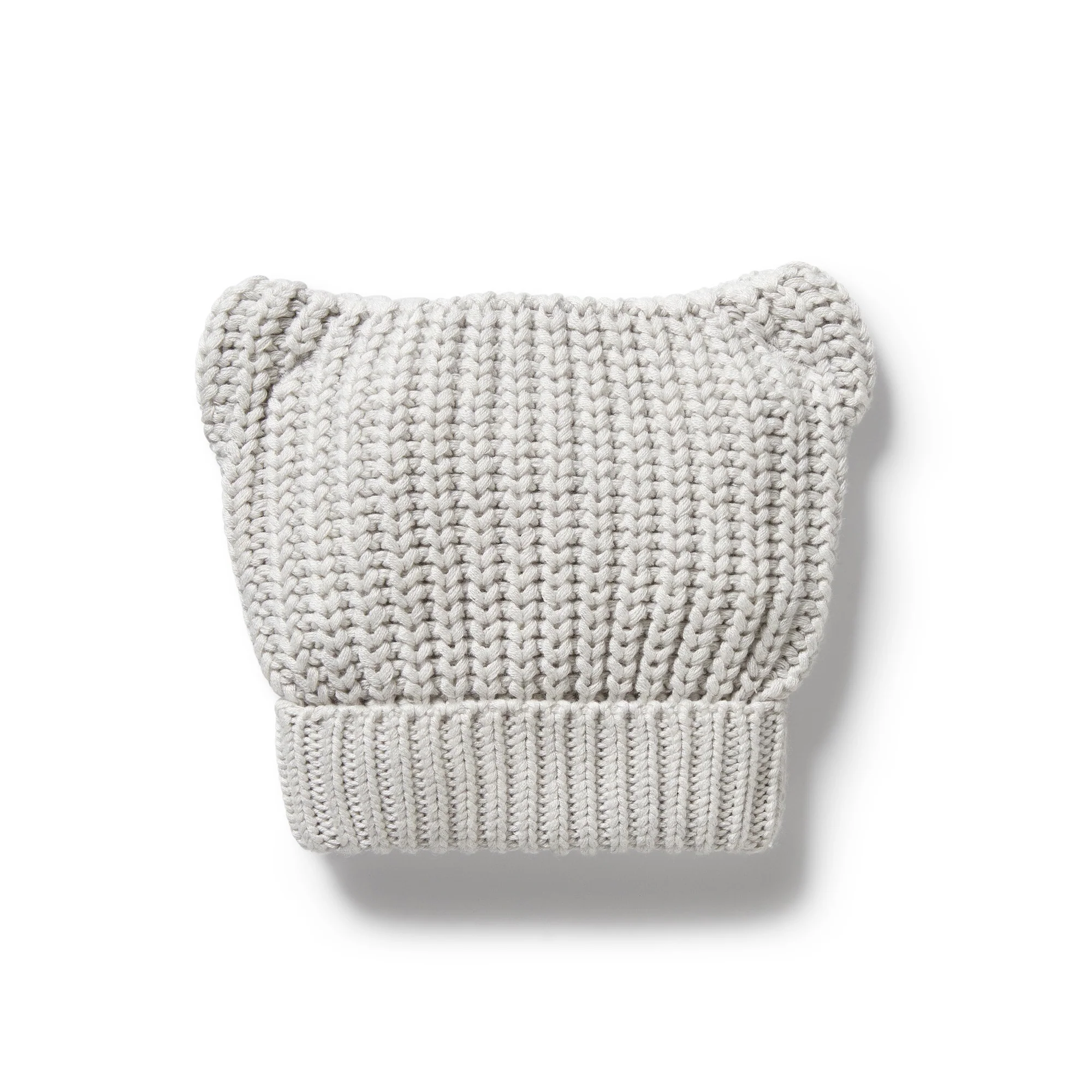 Wilson & Frenchy - Grey Melange Organic Knitted Bear Hat