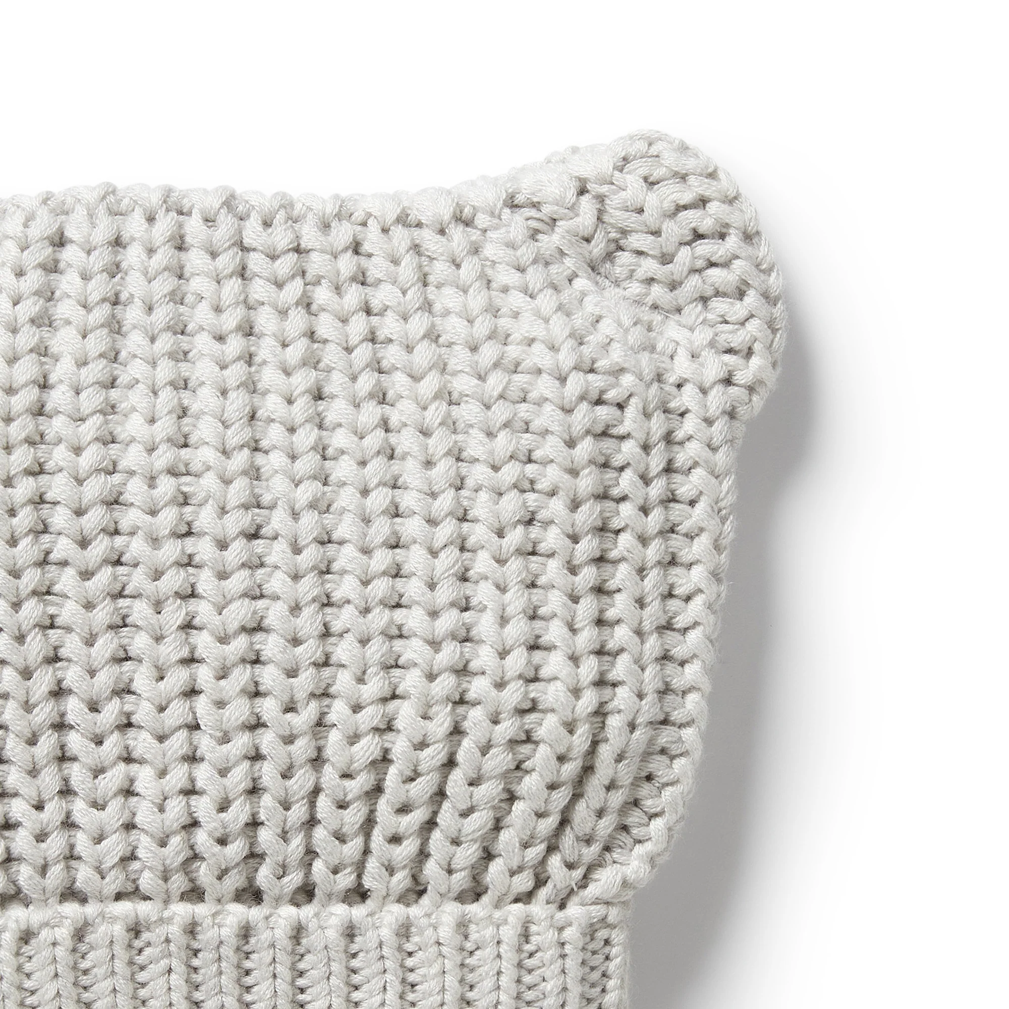 Wilson & Frenchy - Grey Melange Organic Knitted Bear Hat - Image 2