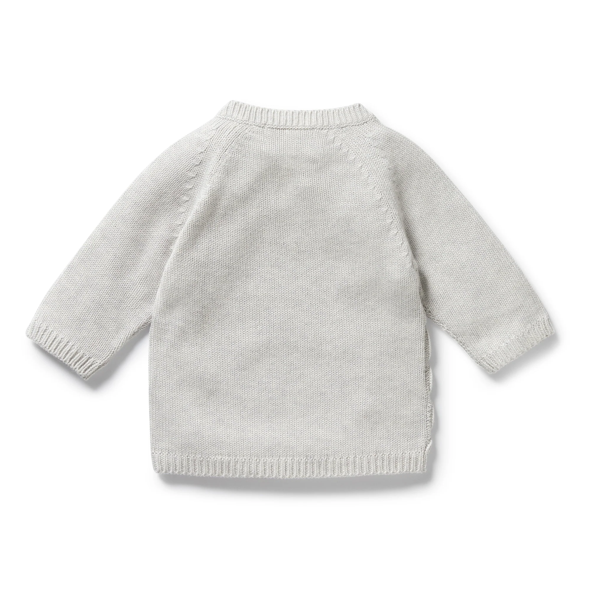 Wilson & Frenchy - Grey Melange Organic Knitted Kimono Cardigan - Image 3